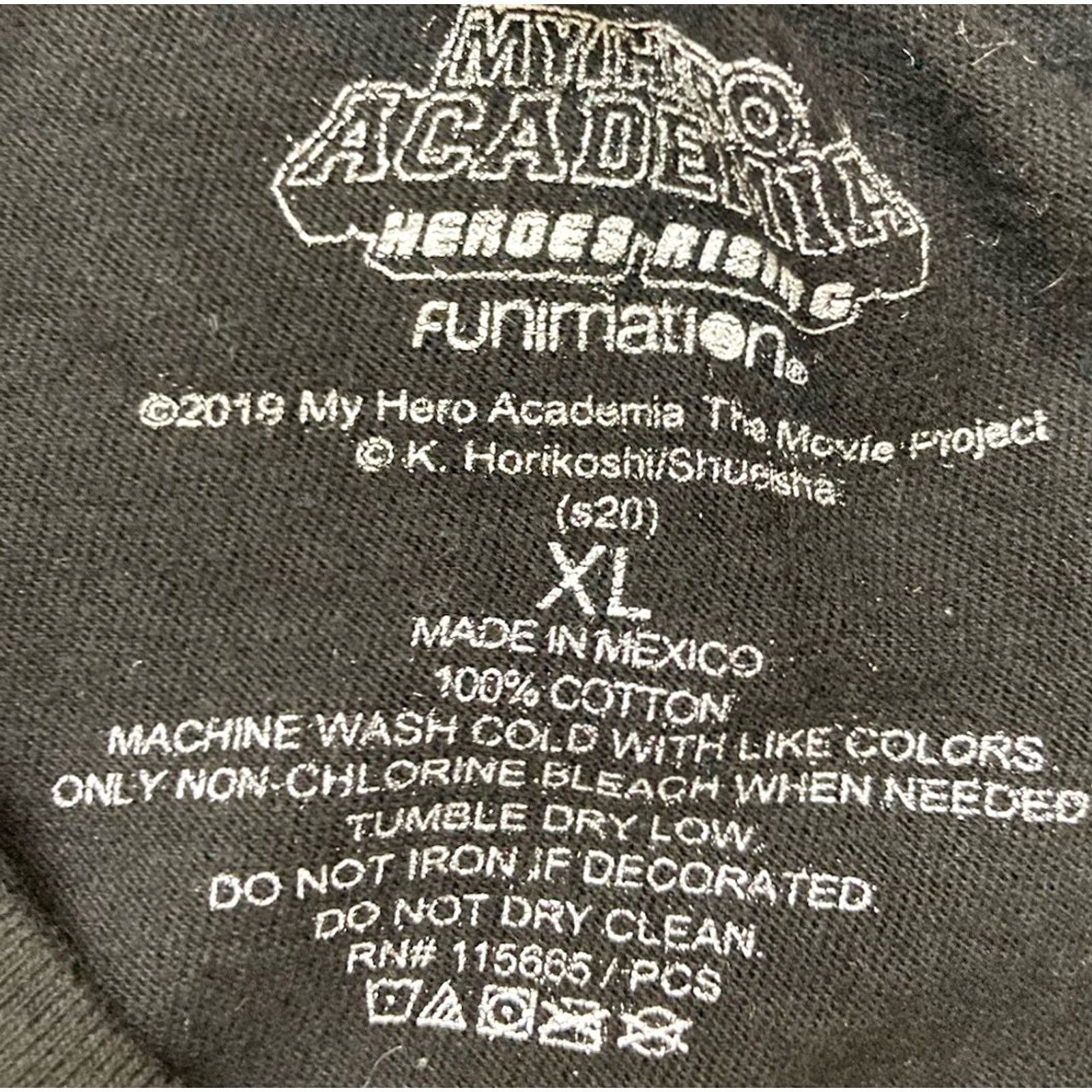 Vintage MY HERO ACADEMIA T-Shirt Men XL Black Graphic Print Crew Neck Short Sleeve Hero Characters Size US XL / EU 56 / 4 - 4 Thumbnail