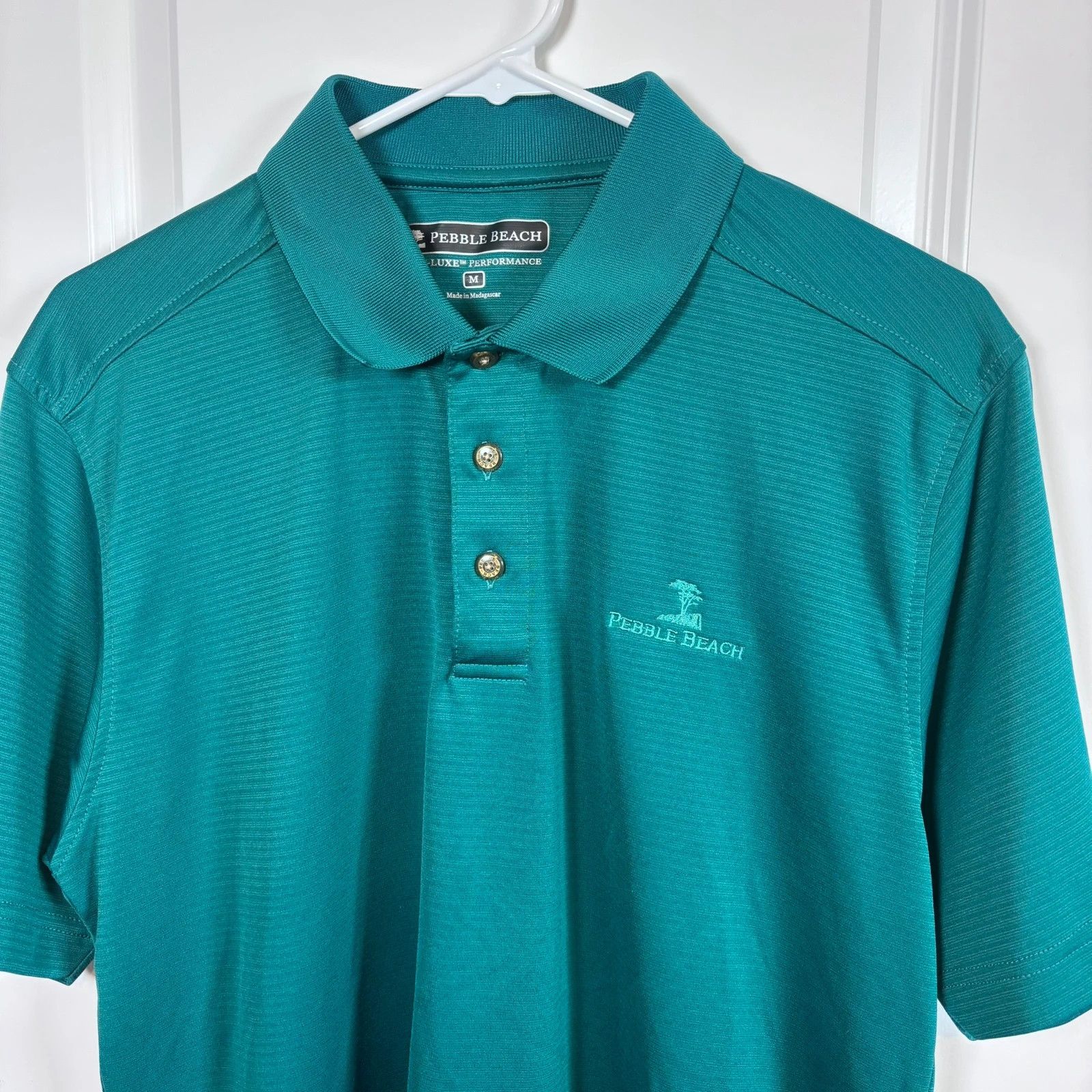 Lone Cypress By Pebble Beach Pebble Beach Golf Polo Shirt Men M Teal Blue Performance Dry Size US M / EU 48-50 / 2 - 2 Thumbnail