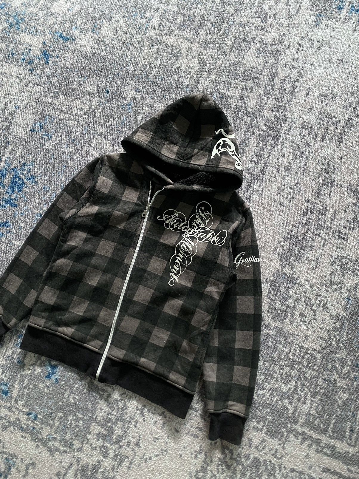 Japanese Brand Japanes Spinash Poem Gothic Sherpa Zip Hoodie Size US S / EU 44-46 / 1 - 2 Thumbnail