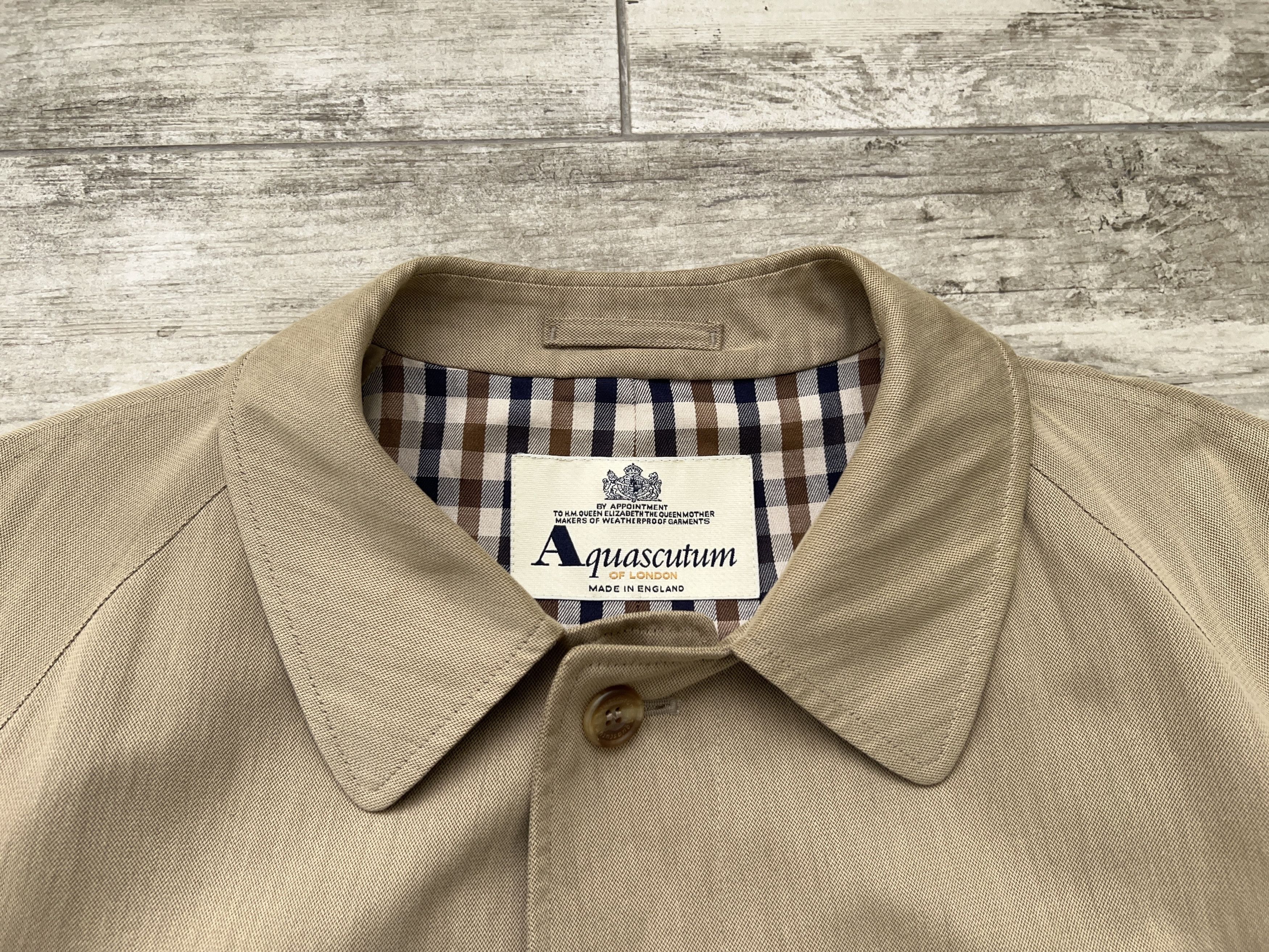 Aquascutum Mens Aquascutum London Rain Jacket Coat Check Size REG 40 Size US L / EU 52-54 / 3 - 4 Thumbnail