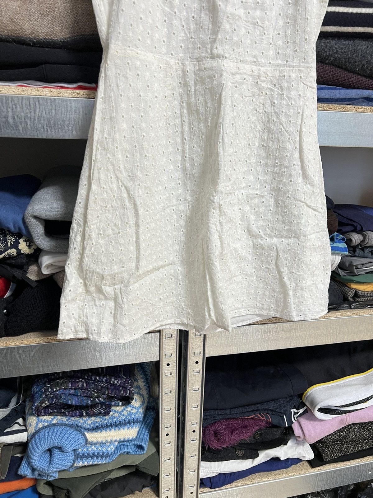 Designer × Reformation Reformation Dress Off White Sheer Boho Sleeveless Bohemian 8 Size M / US 6-8 / IT 42-44 - 3 Thumbnail