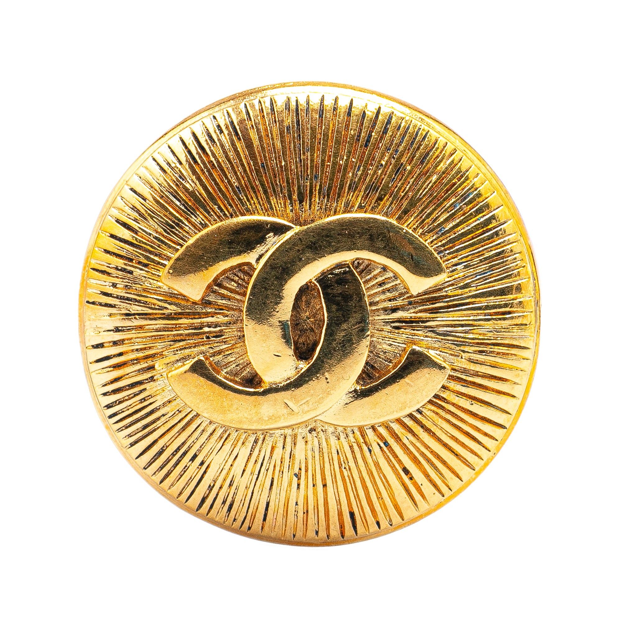 Chanel Chanel Gold Plated CC Brooch Gold Size ONE SIZE - 1 Thumbnail