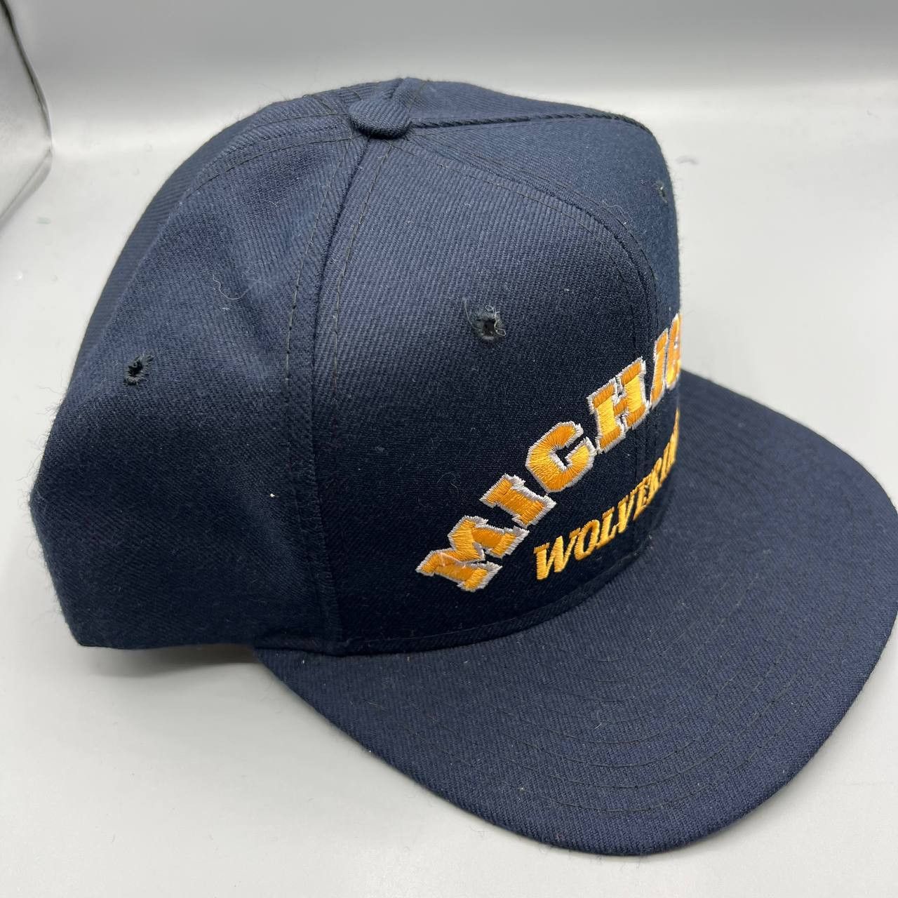 New Era × Vintage Michigan Wolverines Hat Men New Era Pro Model Snap Back Wool Size ONE SIZE - 4 Thumbnail