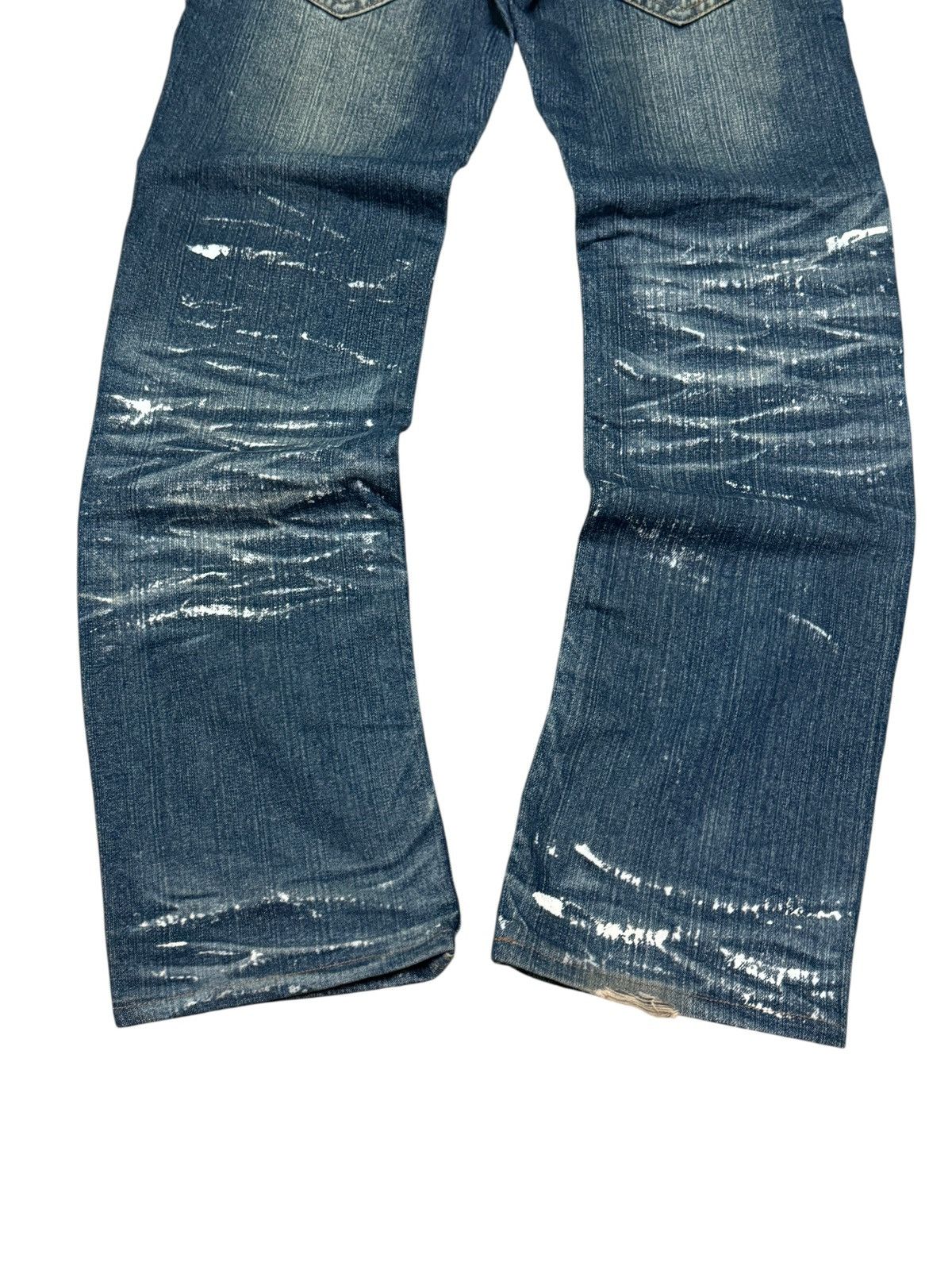 Hysteric Glamour BS RAW Distressed White Paint Splash Studded Washed De Size US 32 / EU 48 - 15 Thumbnail
