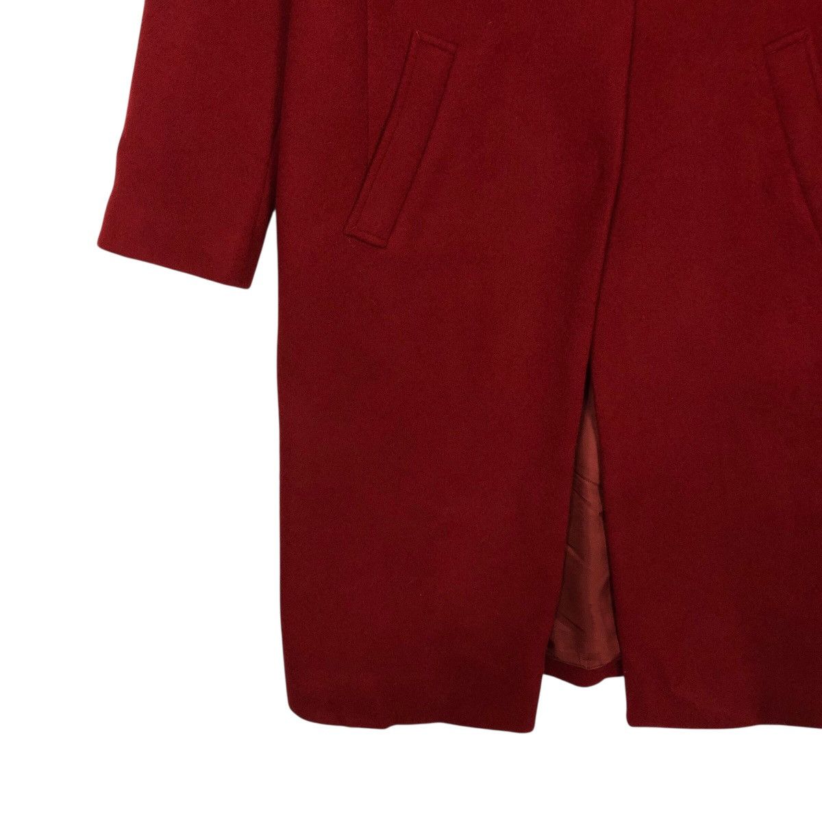 Japanese Brand 📌Rich Red Vintage Long Wool Jacket Ships Issey Miyake Size M / US 6-8 / IT 42-44 - 6 Thumbnail
