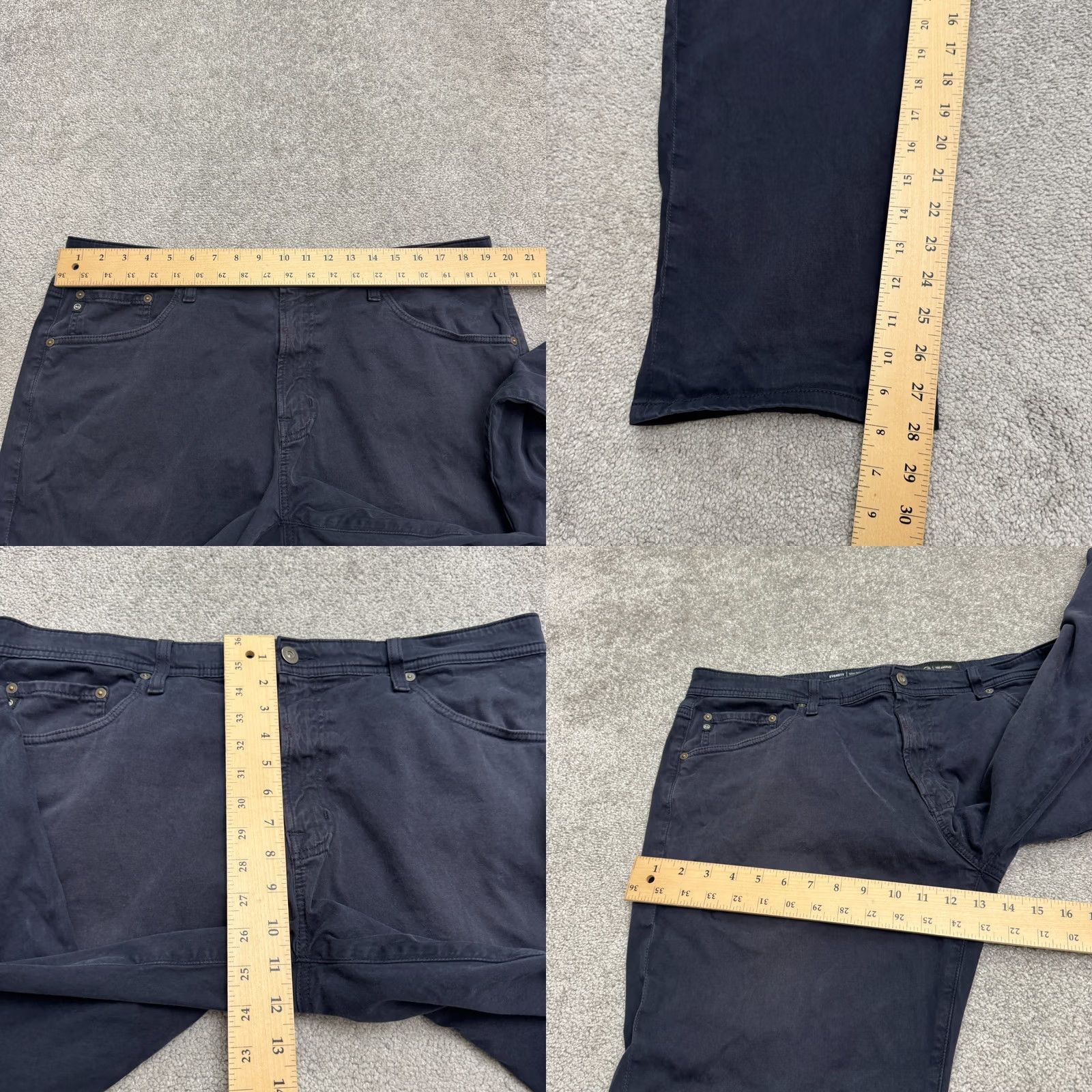 Vintage AG Adriano Goldschmied The Everett Slim Straight Chino Pants Mens 38x32 Blue Size US 38 / EU 54 - 9 Thumbnail