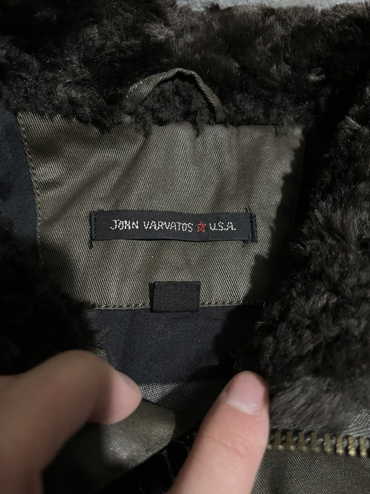 Vintage Vintage John Varvatos Fur collar Reversible Jacket stripe Size US M / EU 48-50 / 2 - 11 Thumbnail