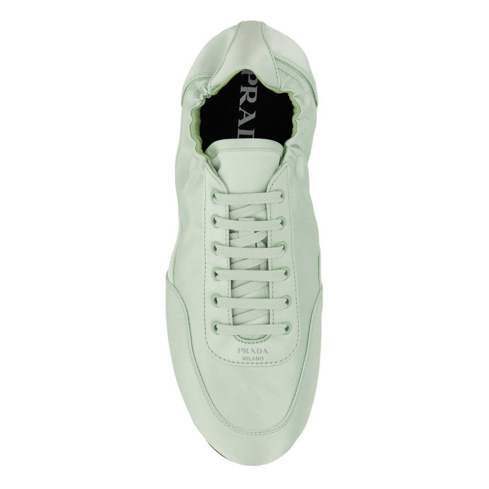 Prada PRADA Collapse $995 Aqua Satin Sneakers New & Authentic (Wom Size US 7 / IT 37 - 2 Thumbnail