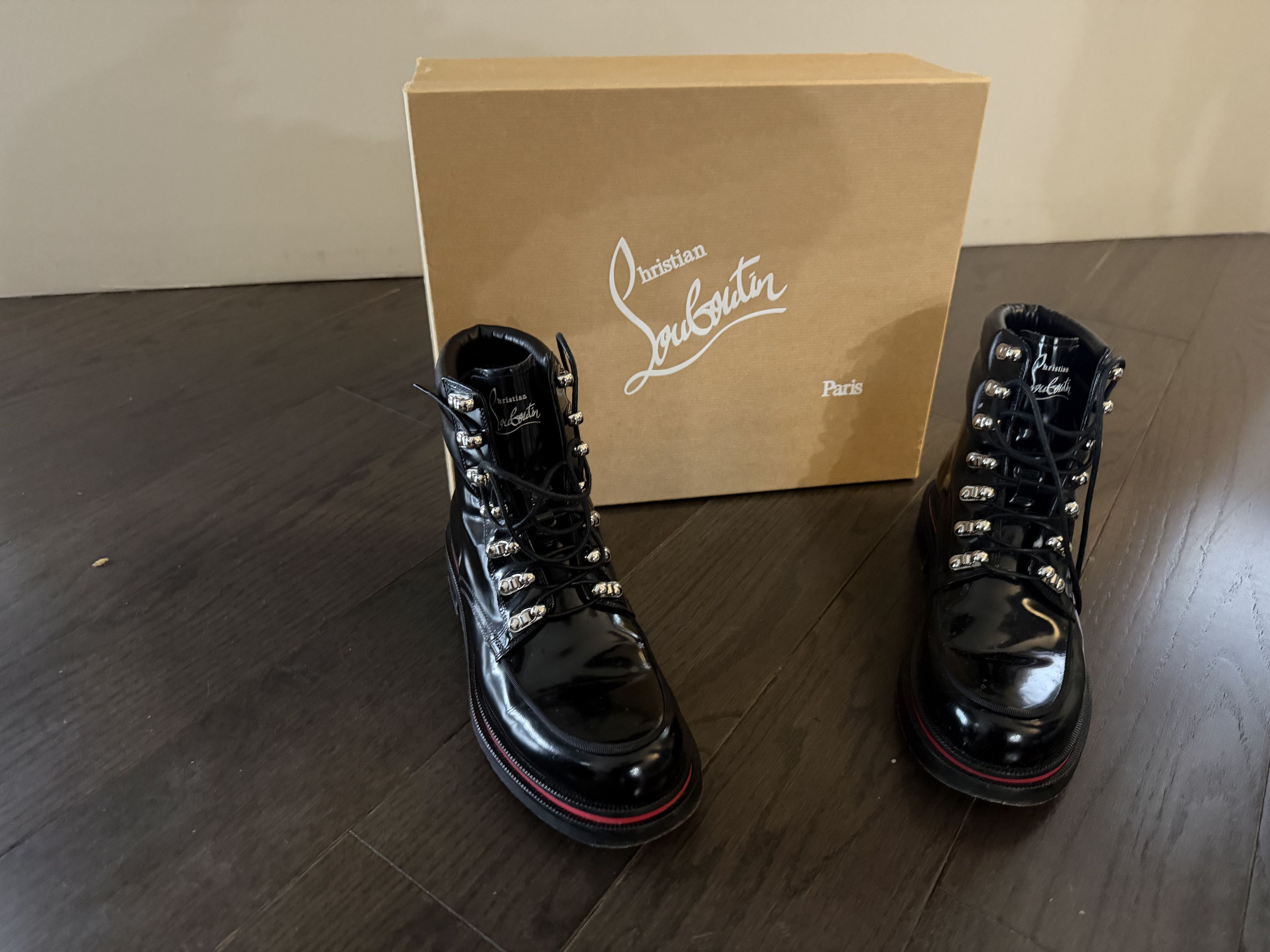 Christian Louboutin ALOPISTA FLAT CLF ABR/NAP/GG Size US 7 / EU 40 - 1 Thumbnail