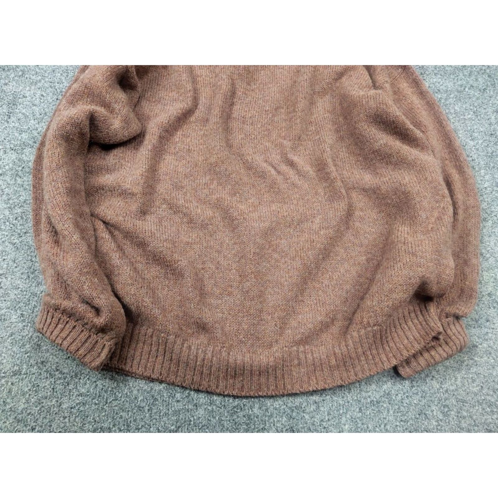 Valstar Valstar Milano Vintage Crew Alpaca Brown Knit Sweater, Check, 90s, Winter, Casual, Pullover, Long Sleeve, Size L, Men, Brown, Dry Clean Only Size US L / EU 52-54 / 3 - 5 Thumbnail