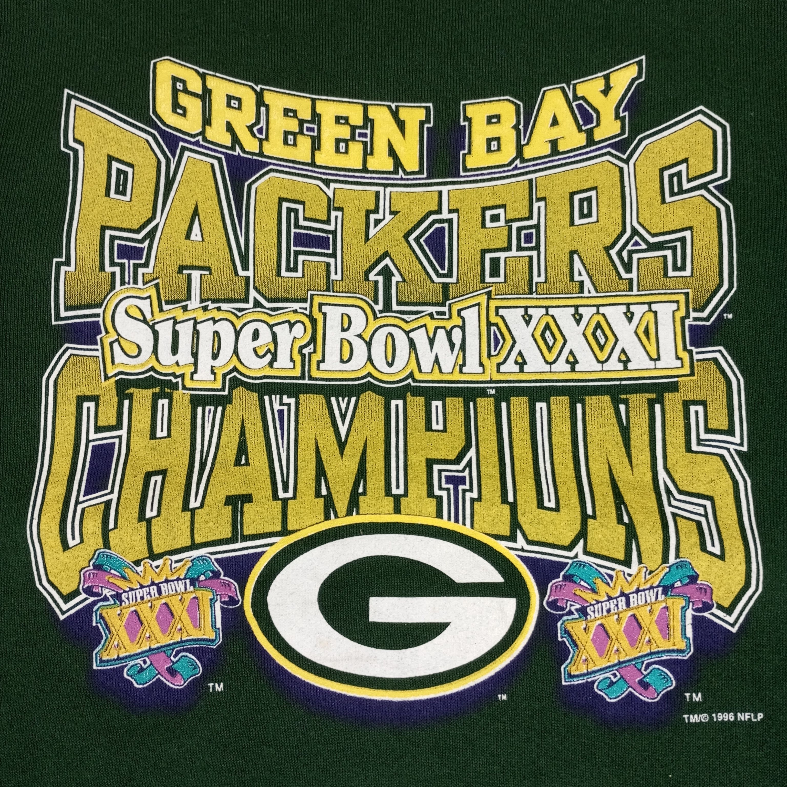 Logo 7 × NFL × Vintage Green Bay Packer Champions Super Bowl XXXI NFL Sweatshirt Size US S / EU 44-46 / 1 - 2 Thumbnail