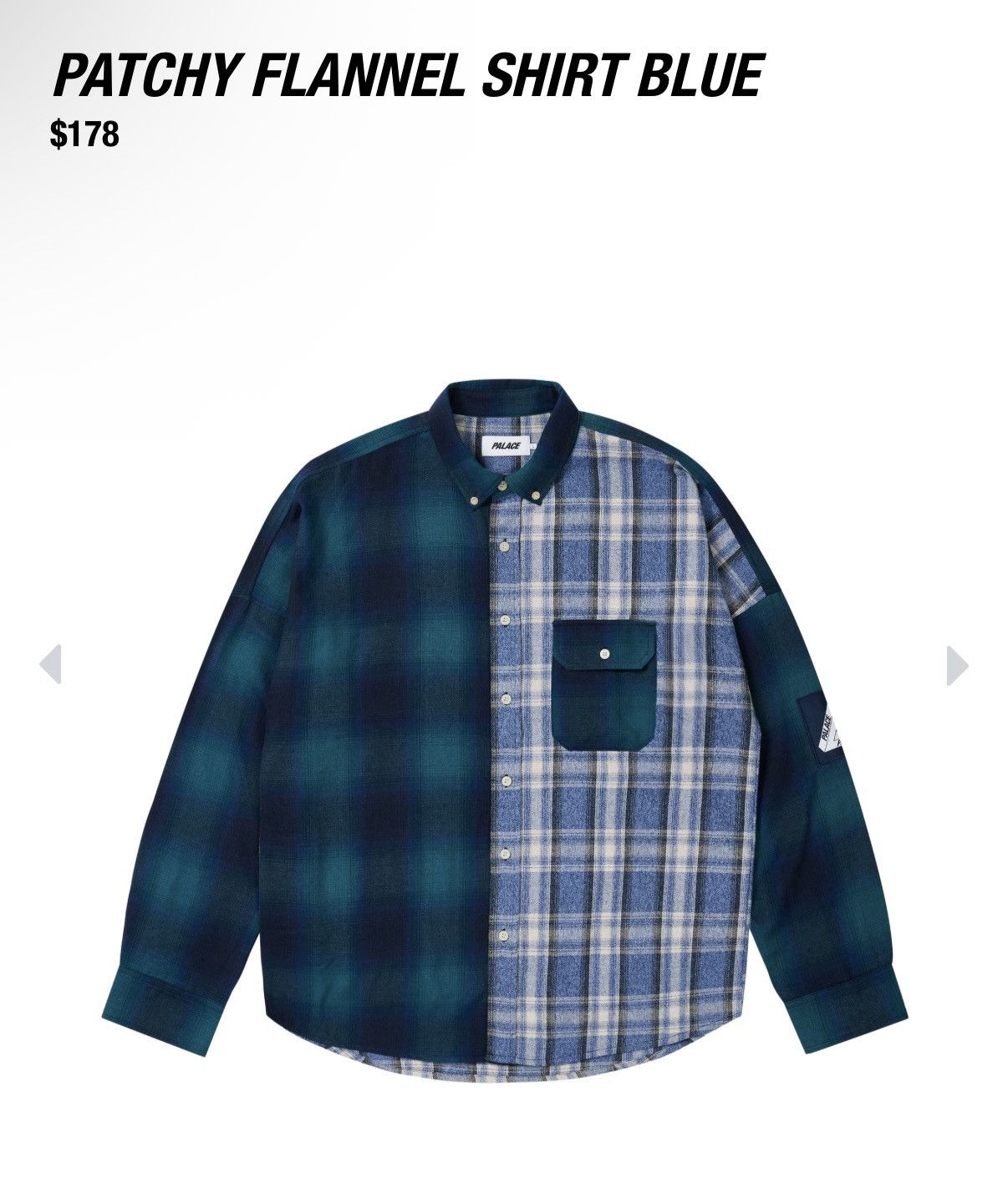 Palace Palace Patchy Flannel Shirt Blue Size L Brand New Size US L / EU 52-54 / 3 - 10 Thumbnail