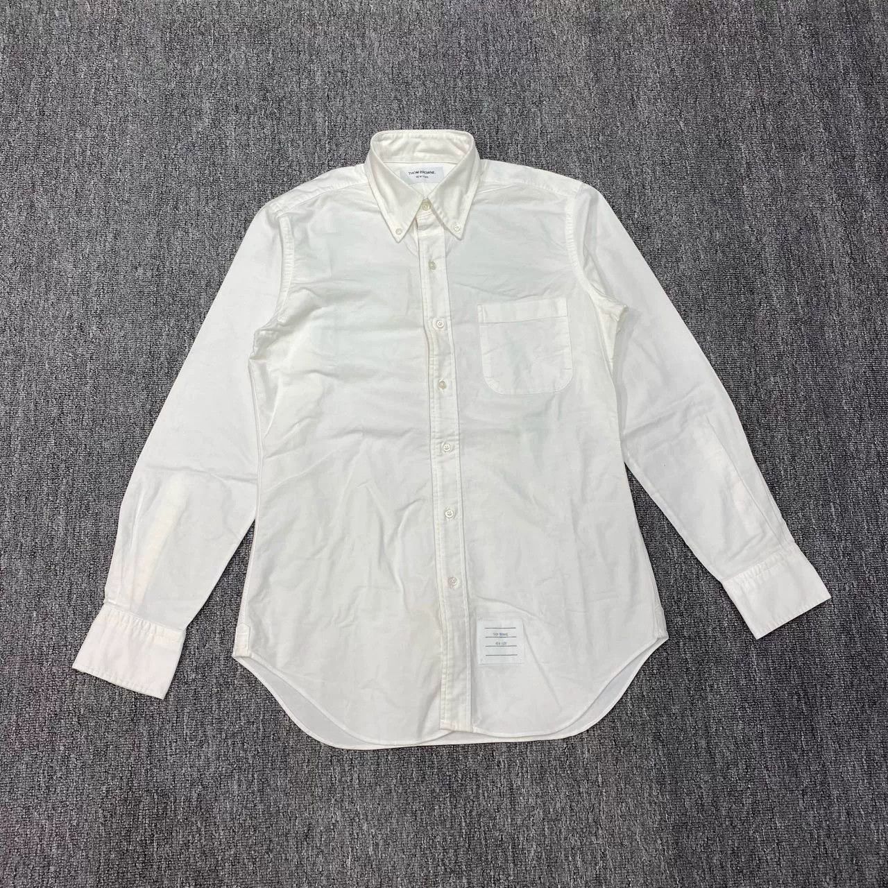 Thom Browne Thom Browne Long Sleeve White Shirt Size US M / EU 48-50 / 2 - 1 Thumbnail