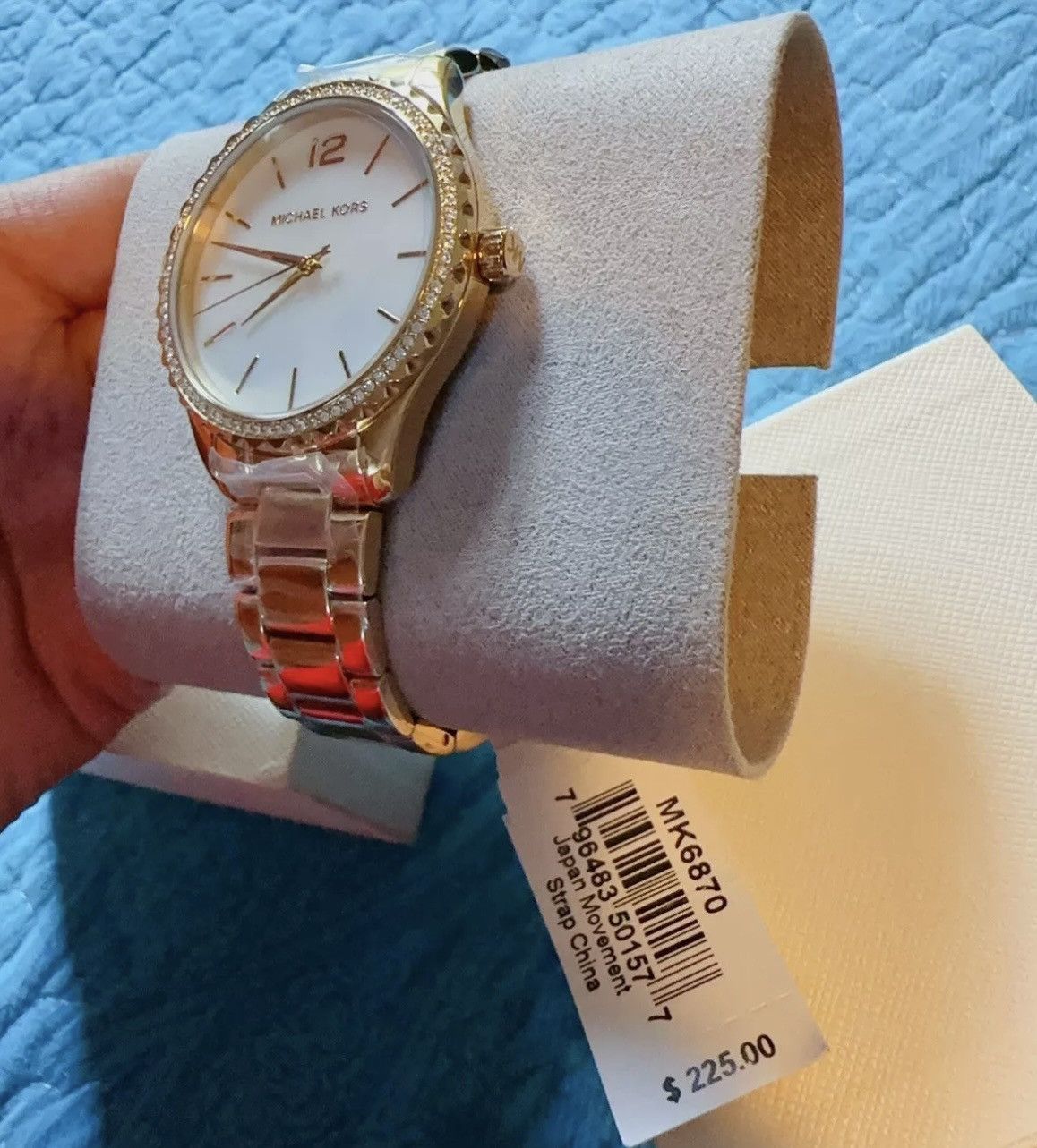 Michael Kors MICHAEL KORS MK6870 LAYTON WHITE DIAL GOLD TONE Size ONE SIZE - 8 Thumbnail