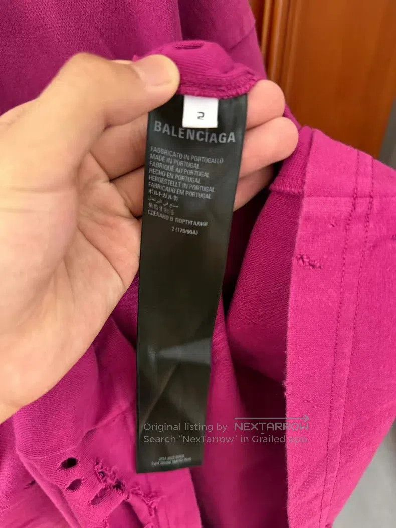 Balenciaga Balenciaga Back Logo Short Sleeve T-Shirt Purple Size US M / EU 48-50 / 2 - 4 Thumbnail