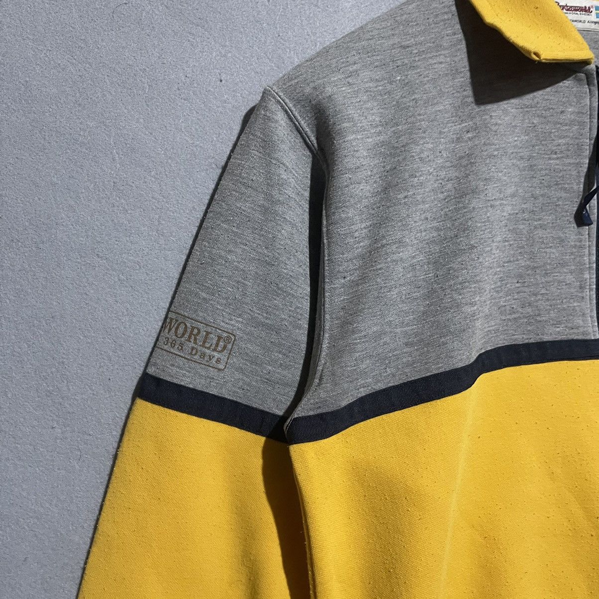 Vintage Vintage 90s Santaworld Sweden Rugby Sweatshirt Yellow/Grey Size US M / EU 48-50 / 2 - 4 Thumbnail