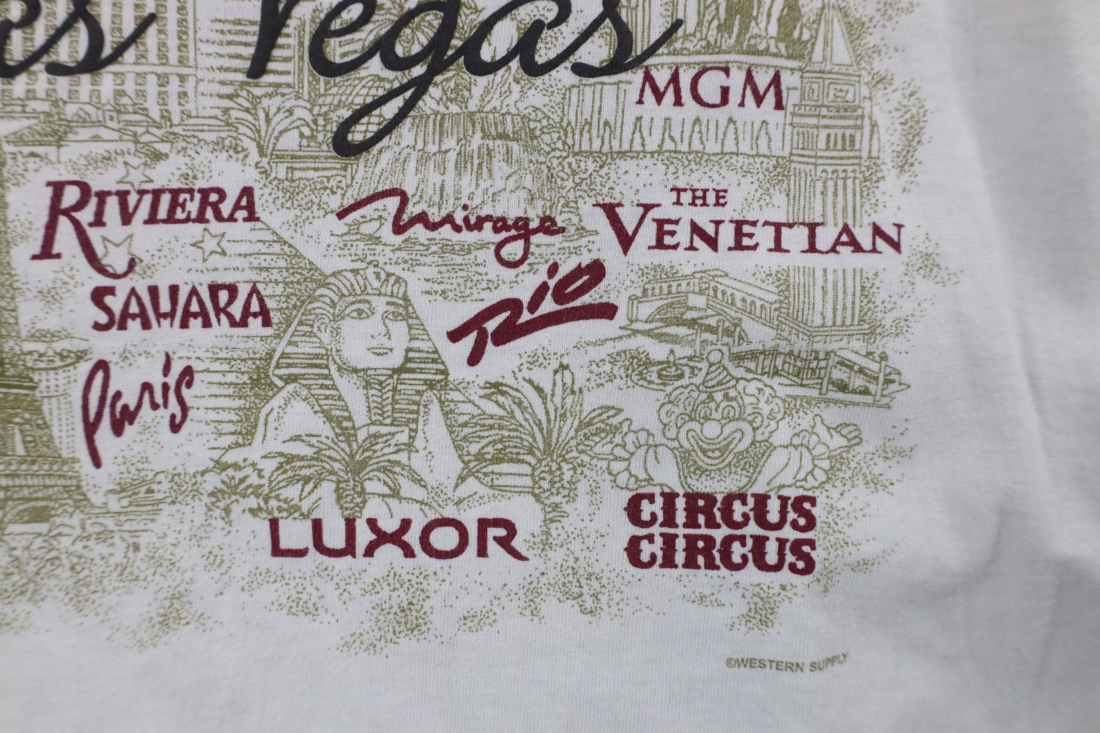 Vintage Vintage 90s Y2K Streetwear Las Vegas Casino T-Shirt White Size US XXL / EU 58 / 5 - 7 Thumbnail