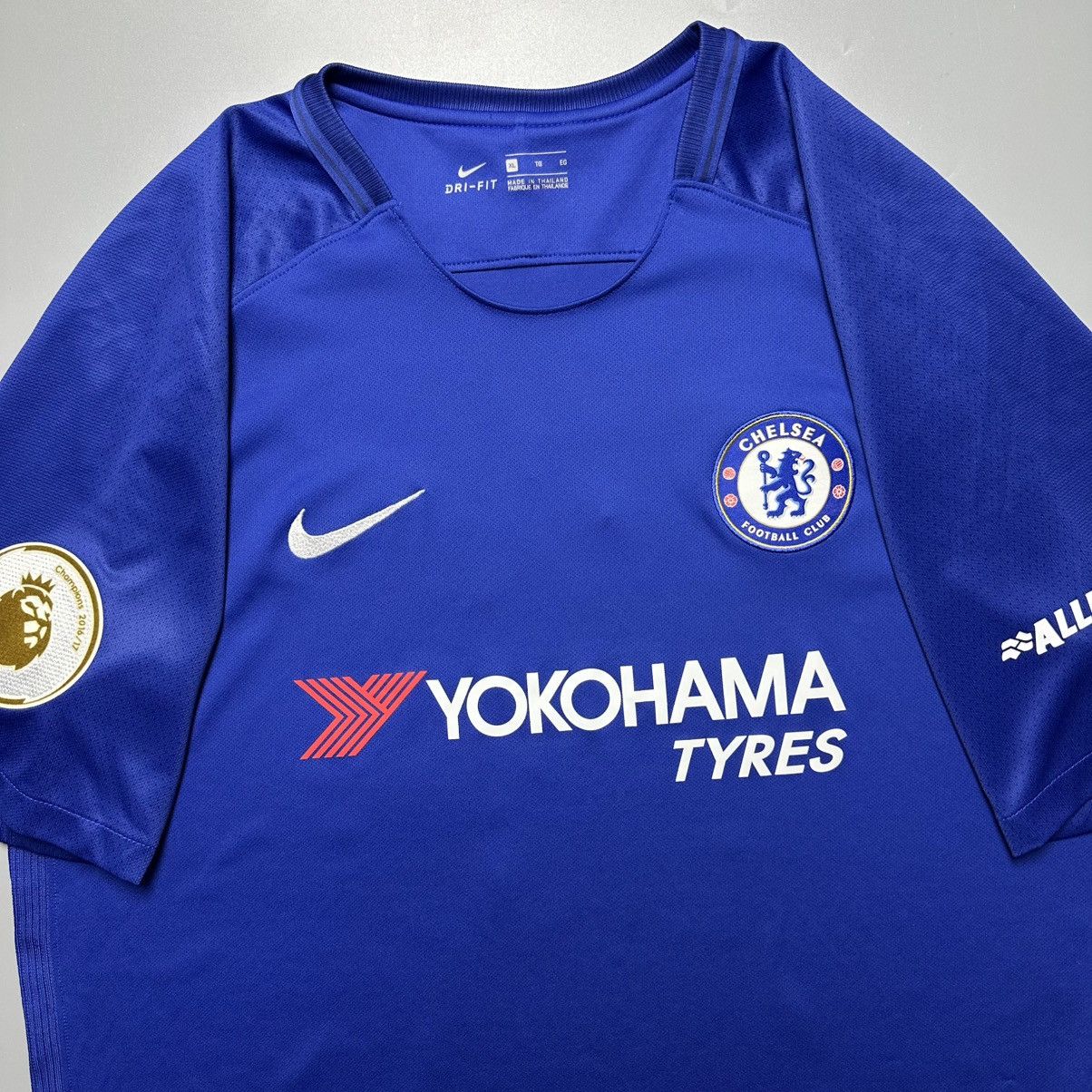 Nike CHELSEA NIKE 2017/2018 FOOTBALL HOME JERSEY #10 HAZARD Size US XL / EU 56 / 4 - 4 Thumbnail