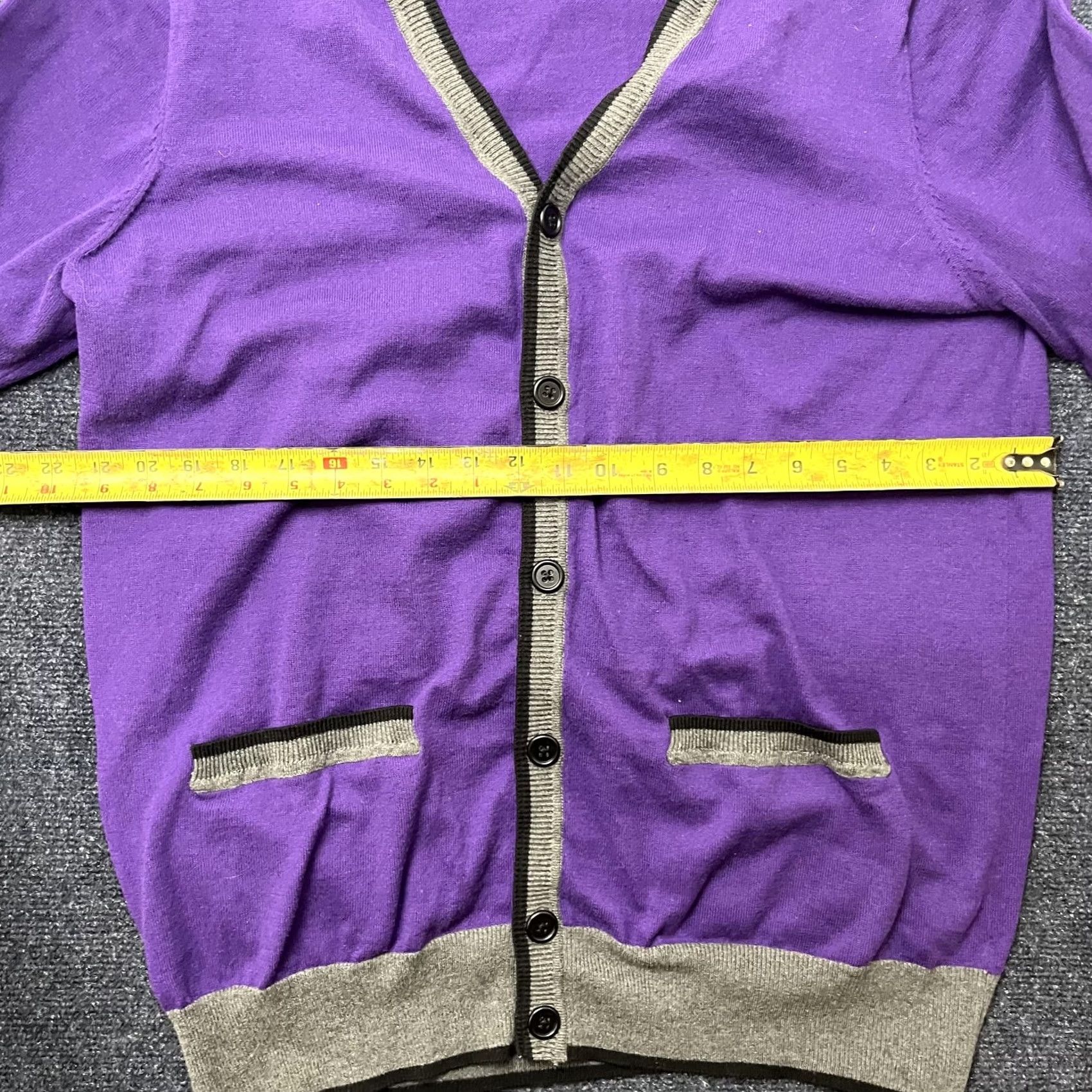 Sean John Sean John Sweater Mens 2XL Purple V Neck Cardigan Button Front Pockets Size US XXL / EU 58 / 5 - 5 Thumbnail