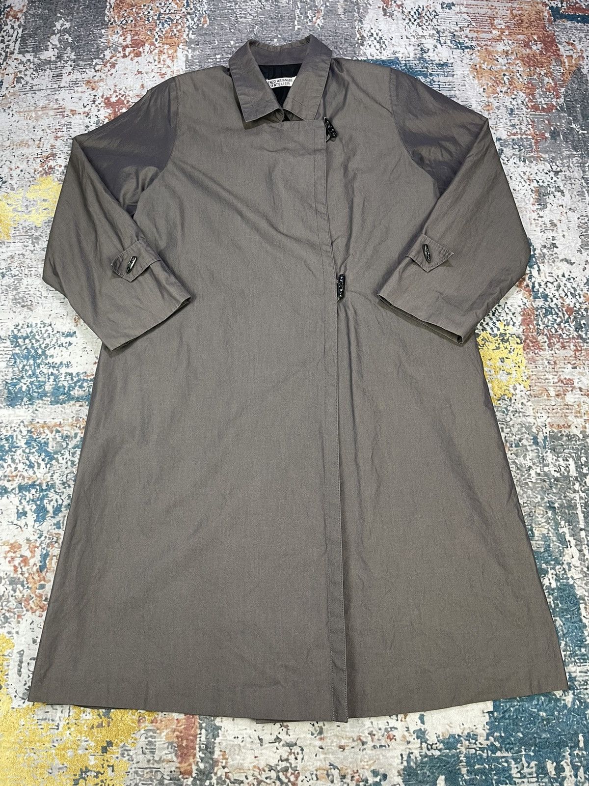 Vintage Atelier Kenzo Watanabe Trench Coats in Green, Women's — image 2 of 6