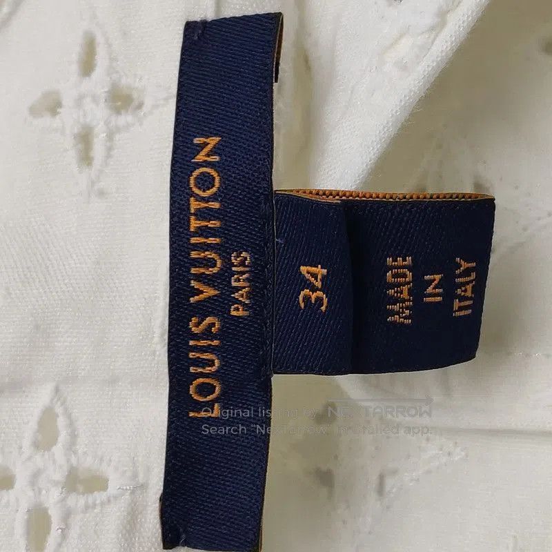 Louis Vuitton Louis Vuitton White Embroidered Button-Up Shirt. Size US XS / EU 42 / 0 - 4 Thumbnail