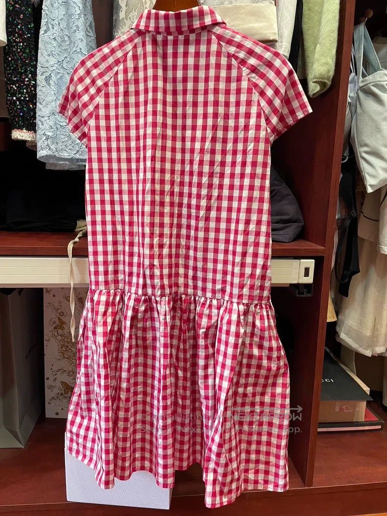 Valentino Valentino Red plaid short-sleeved dress Size M / US 6-8 / IT 42-44 - 7 Thumbnail