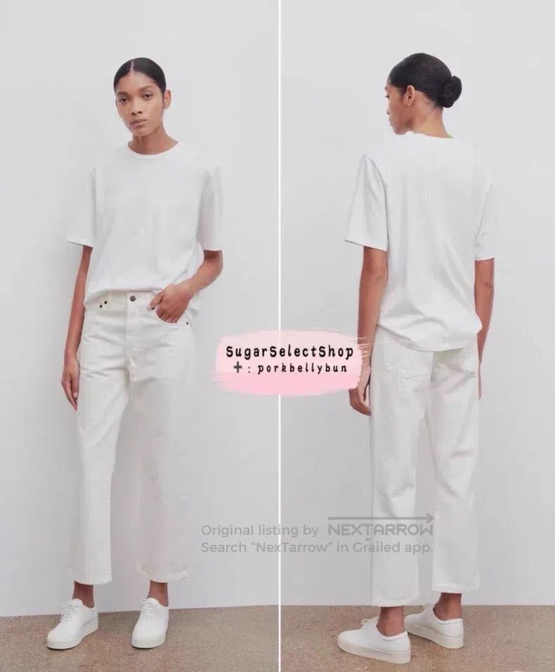 The Row The Row size 4 Cropped White Jeans Size 22" - 3 Thumbnail