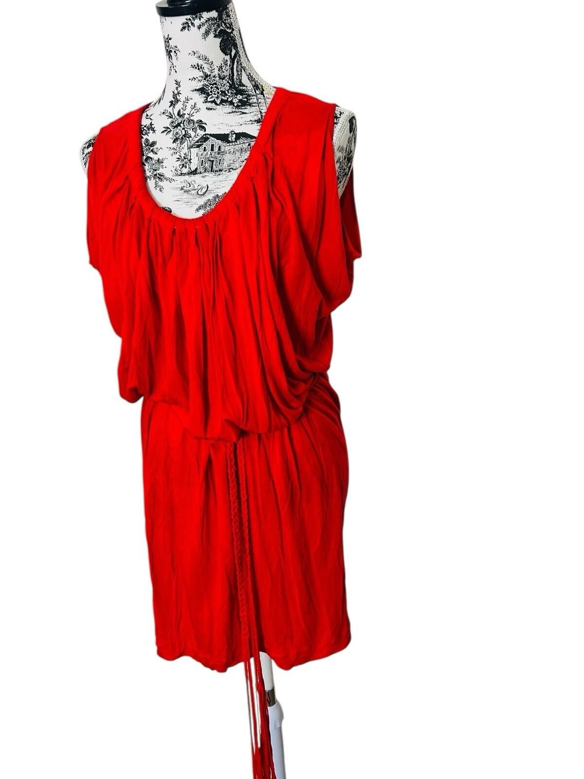 Country Road Country Road Drape Dress Waist Tie Red - Size XS (#006) Size XS / US 0-2 / IT 36-38 - 3 Thumbnail