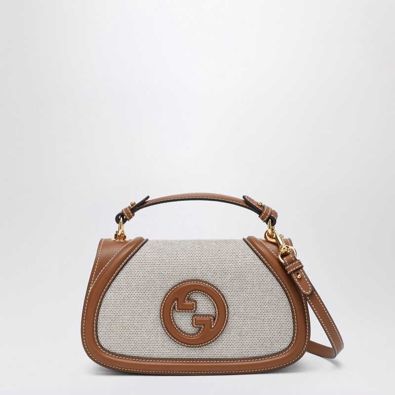 Gucci Gucci Blondie Medium Minus Bag In Fabric And Brown Leather Size ONE SIZE - 1 Thumbnail