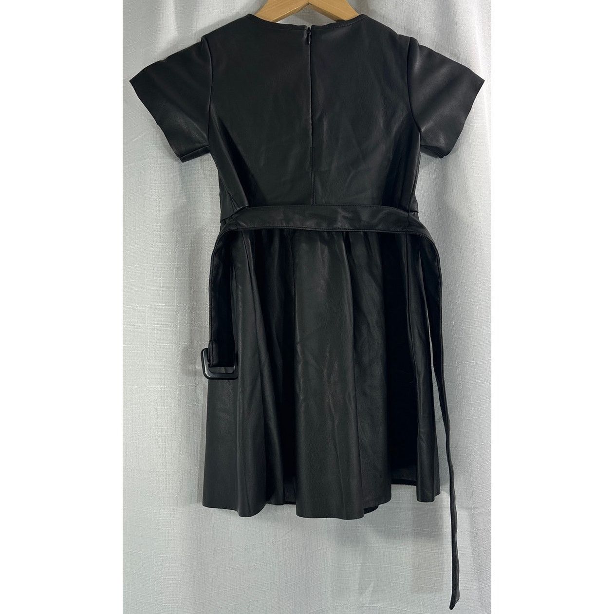 Other Mango MNG Size 5 Pleather Vegan Faux Leather Black Dress Size M / US 6-8 / IT 42-44 - 5 Thumbnail