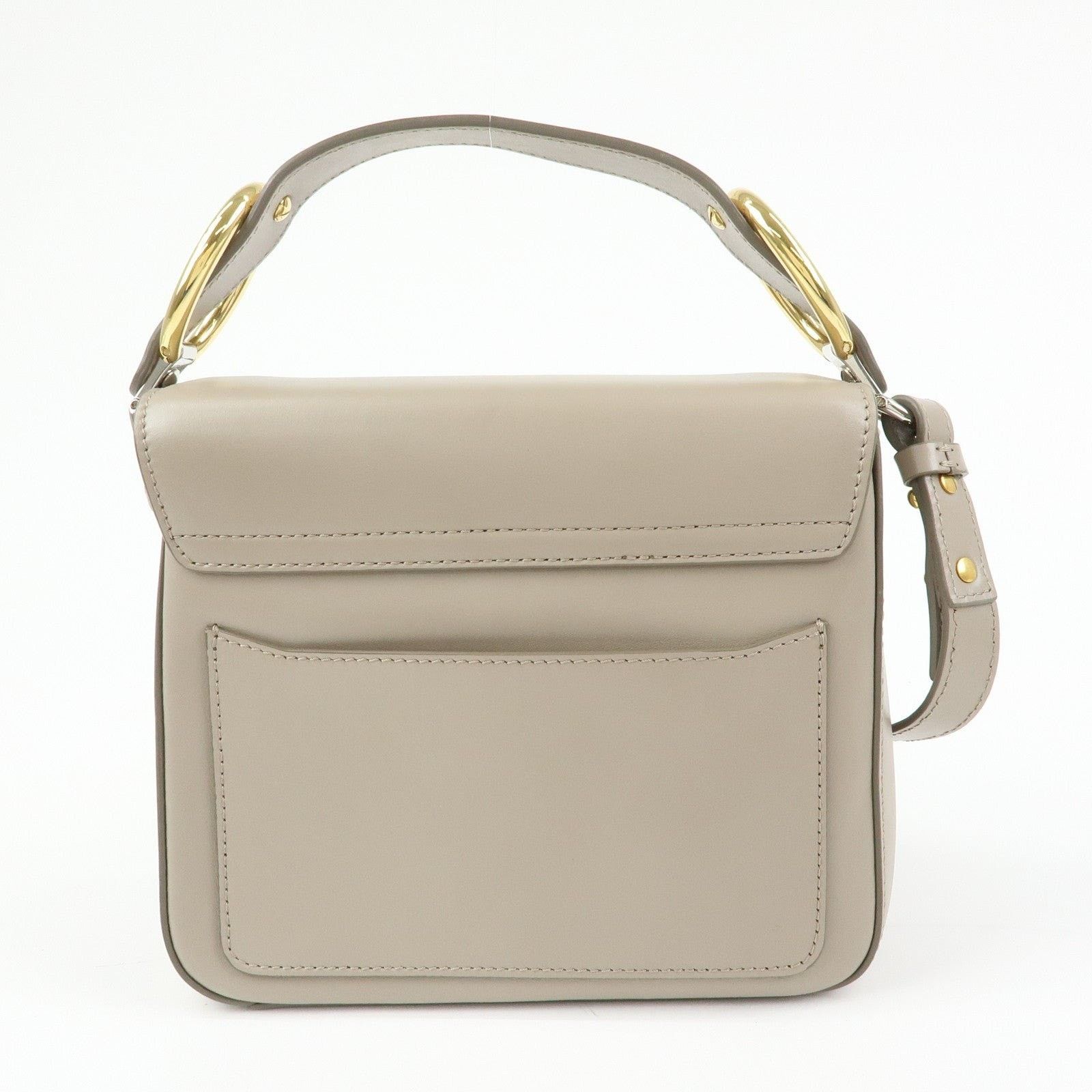 Chloe Chloe C Leather & Suede Flap Bag Beige Size ONE SIZE - 2 Thumbnail