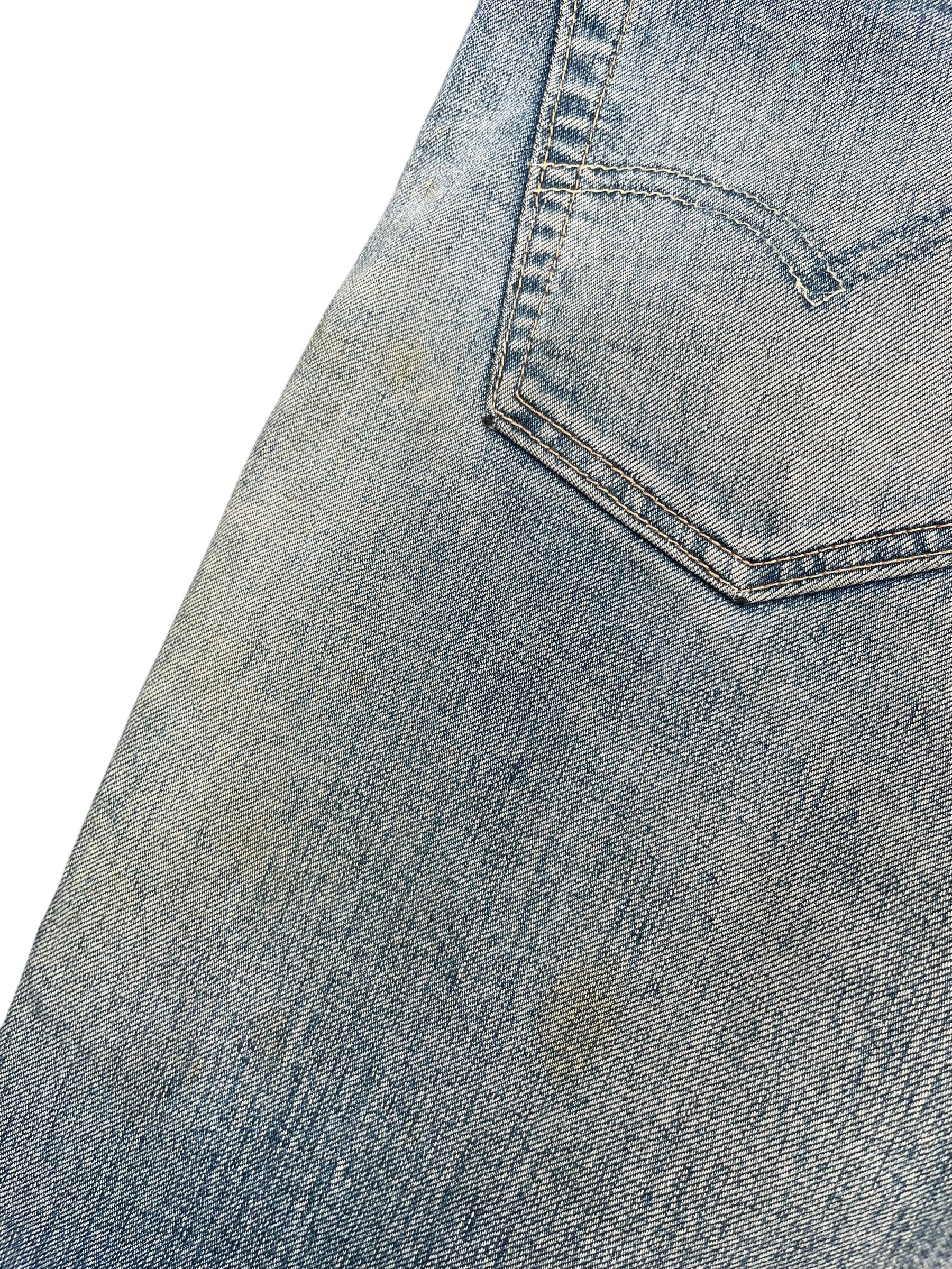 Levi's Levis 505 Faded Quilted Lining Distresed Denim Size US 31 - 14 Thumbnail