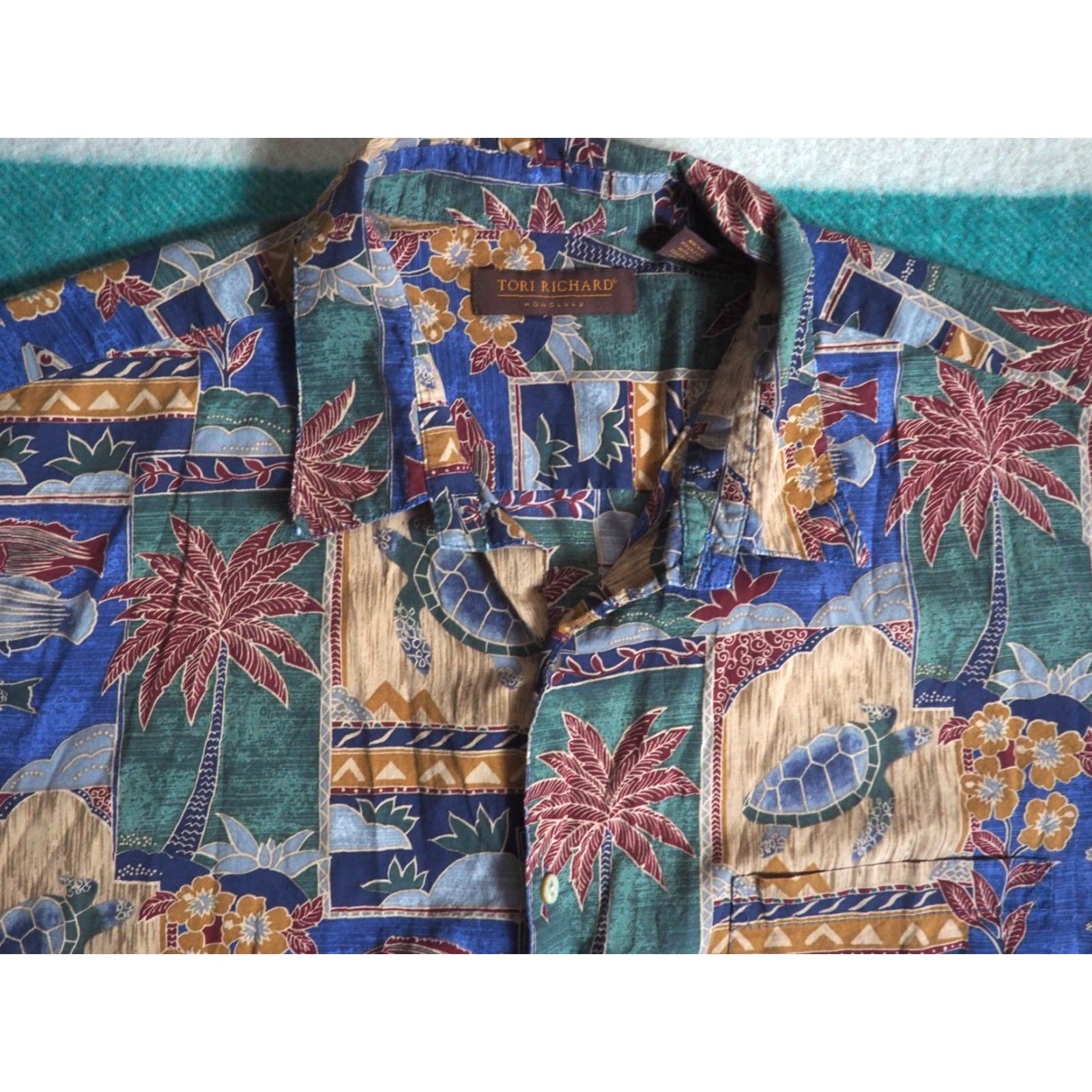 Tori Richard VINTAGE Tori Richard Honolulu Cotton Fish Turtle Hawaiian Camp Pocket Shirt Mens 2XL XXL Size US XXL / EU 58 / 5 - 3 Thumbnail