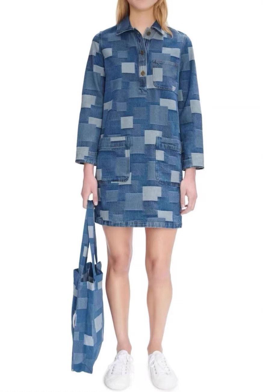 A.P.C. A.P.C. Spliced Denim Dress K31 Size XS / US 0-2 / IT 36-38 - 2 Thumbnail