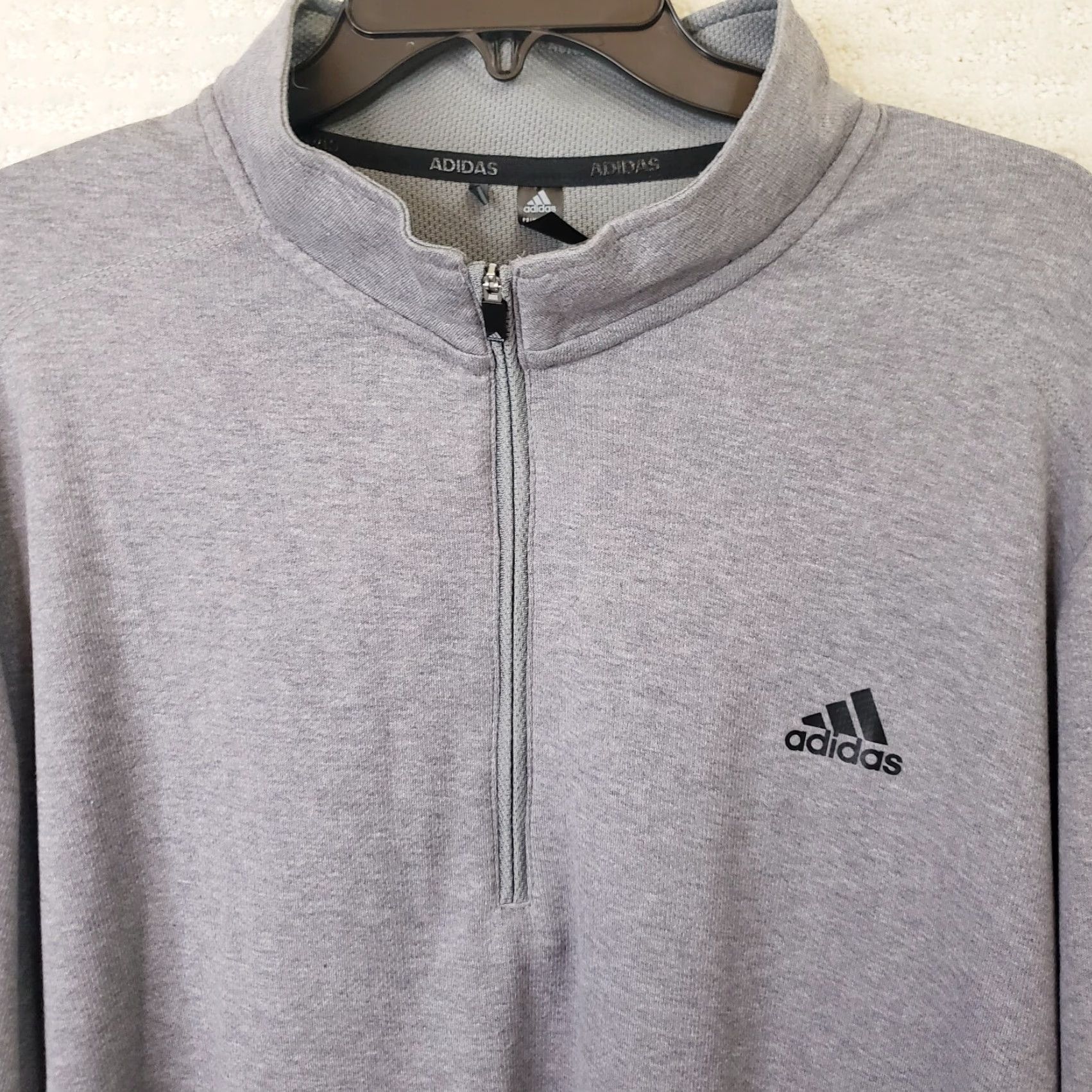 Adidas Adidas Golf Prime Green 1/4 Zip Pullover Long Sleeve Gray Men's XL Shirt Size US XL / EU 56 / 4 - 3 Thumbnail