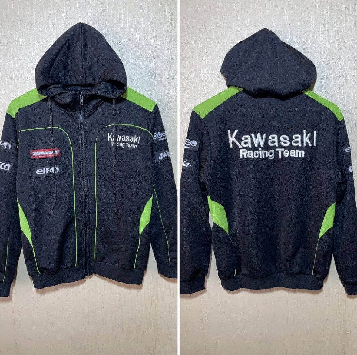 Vintage Kawasaki vintage racing zip hoodie Size US S / EU 44-46 / 1 - 1 Thumbnail