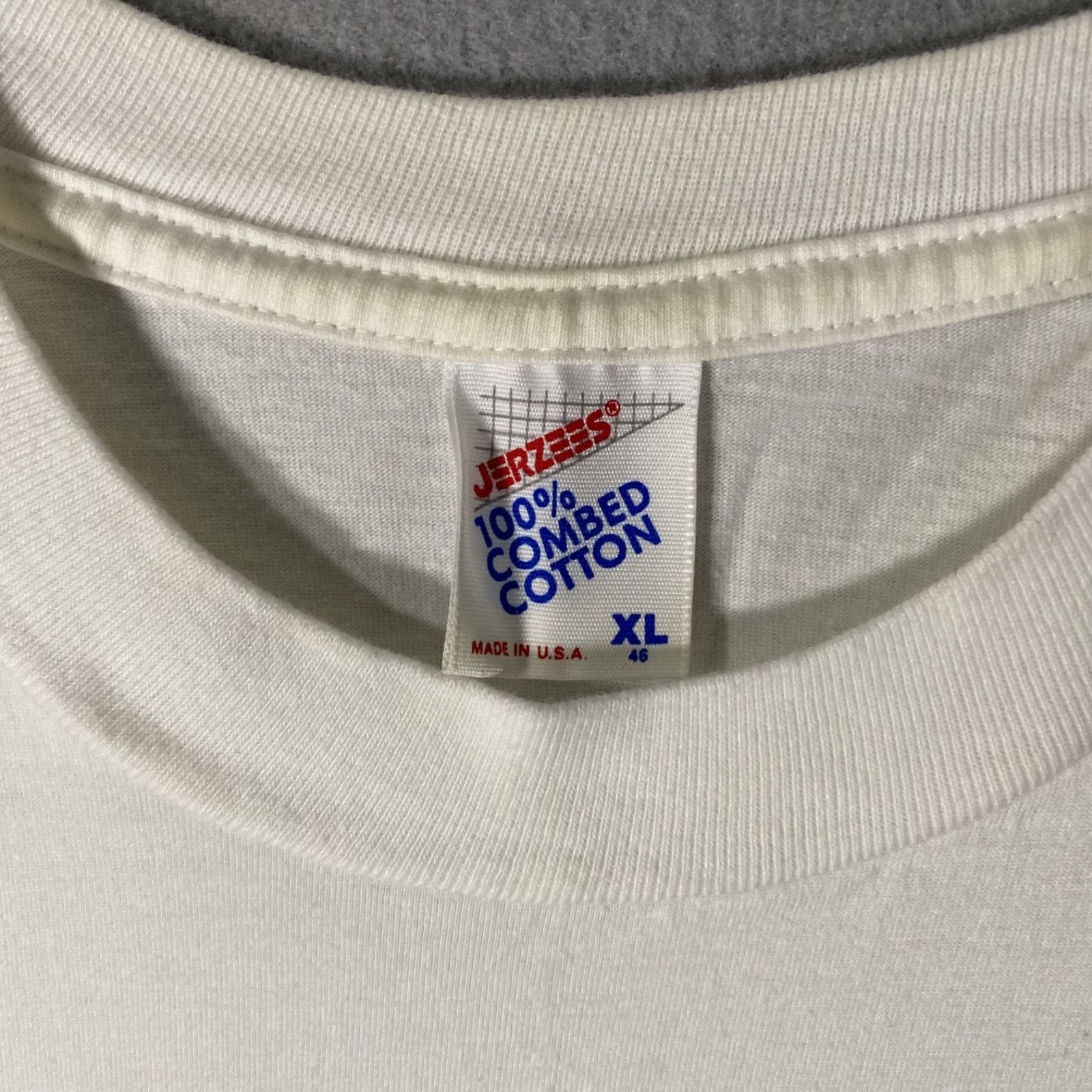 Jerzees Vintage Spectrum Glass White Graphic T Shirt XL USA Made Size US XL / EU 56 / 4 - 4 Thumbnail