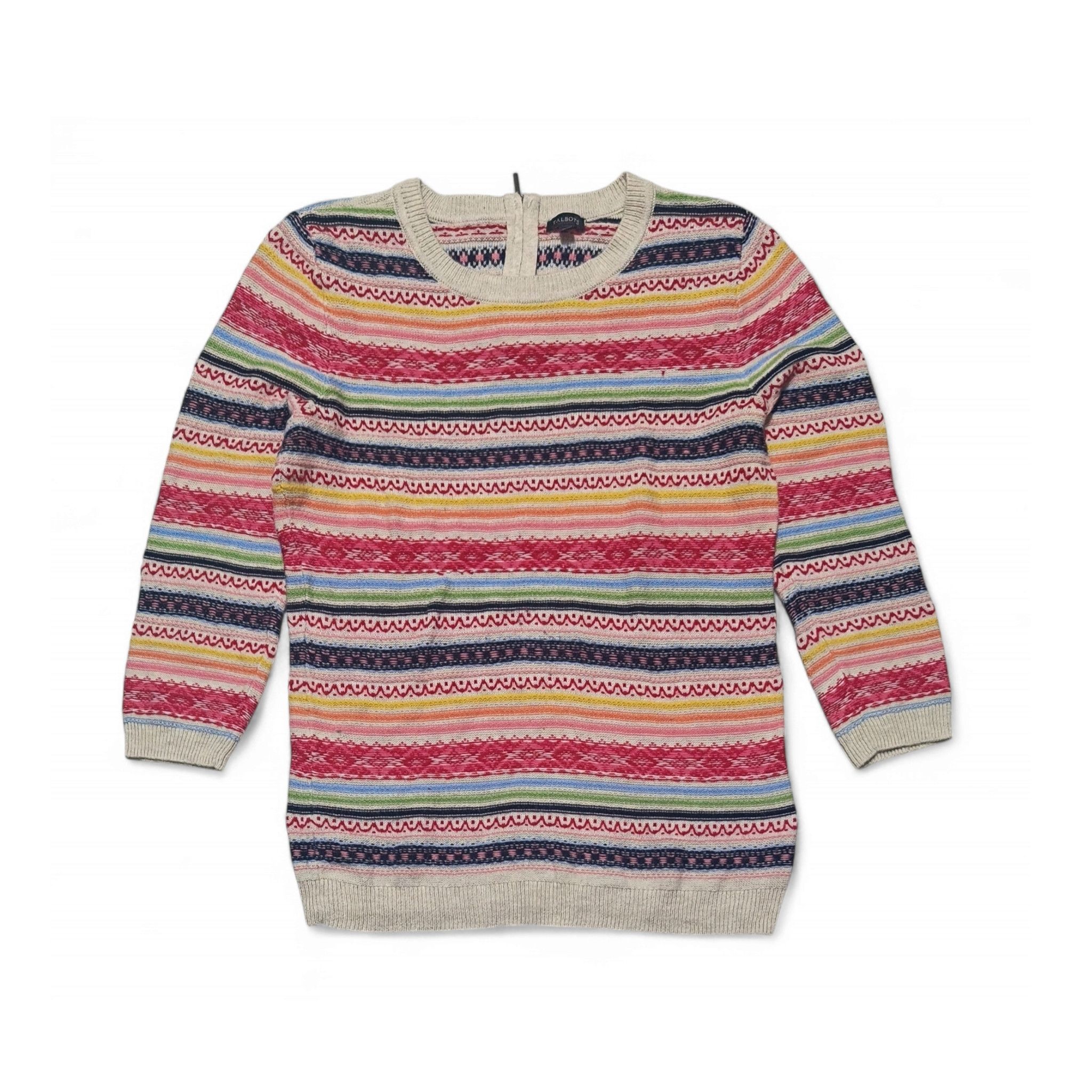 Talbots Vintage 90s TALBOTS Women's Ethnic Striped Long Knit Sweater Size M / US 6-8 / IT 42-44 - 1 Thumbnail