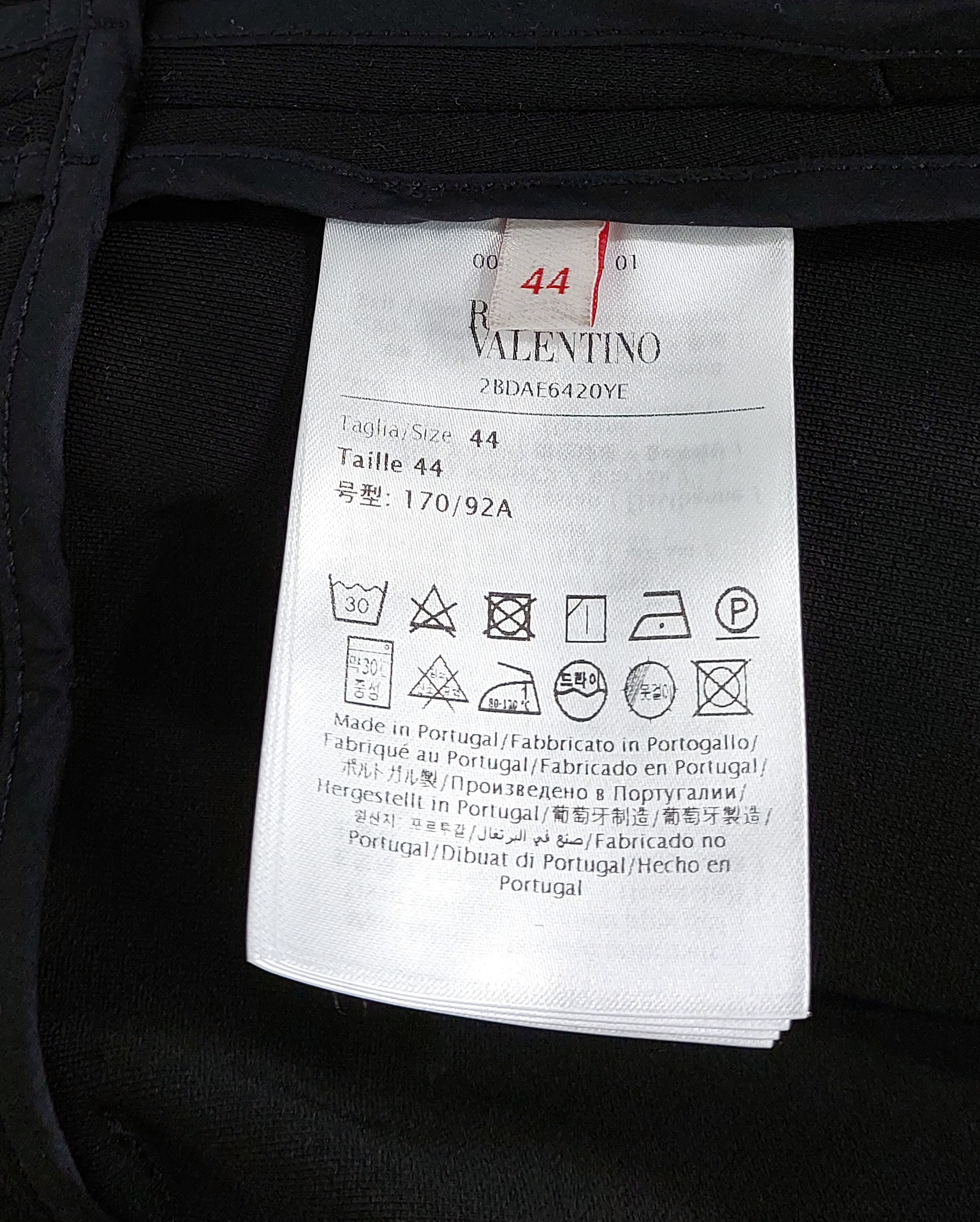 RED Valentino belted viscose half zip LS mini dress - black 44 Size M / US 6-8 / IT 42-44 - 4 Thumbnail