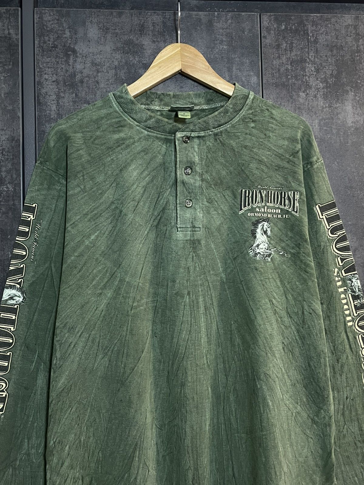 Vintage Crazy Vintage 00s Iron Horse Harley 3D Emblem Longsleeve erd Size US M / EU 48-50 / 2 - 10 Thumbnail