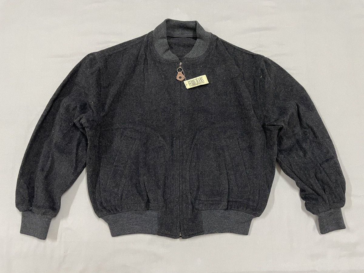 Ferre × Gianfranco Ferre × Vintage Vintage Ferre Jeans wool bomber jacket size 42 Size US XL / EU 56 / 4 - 1 Thumbnail