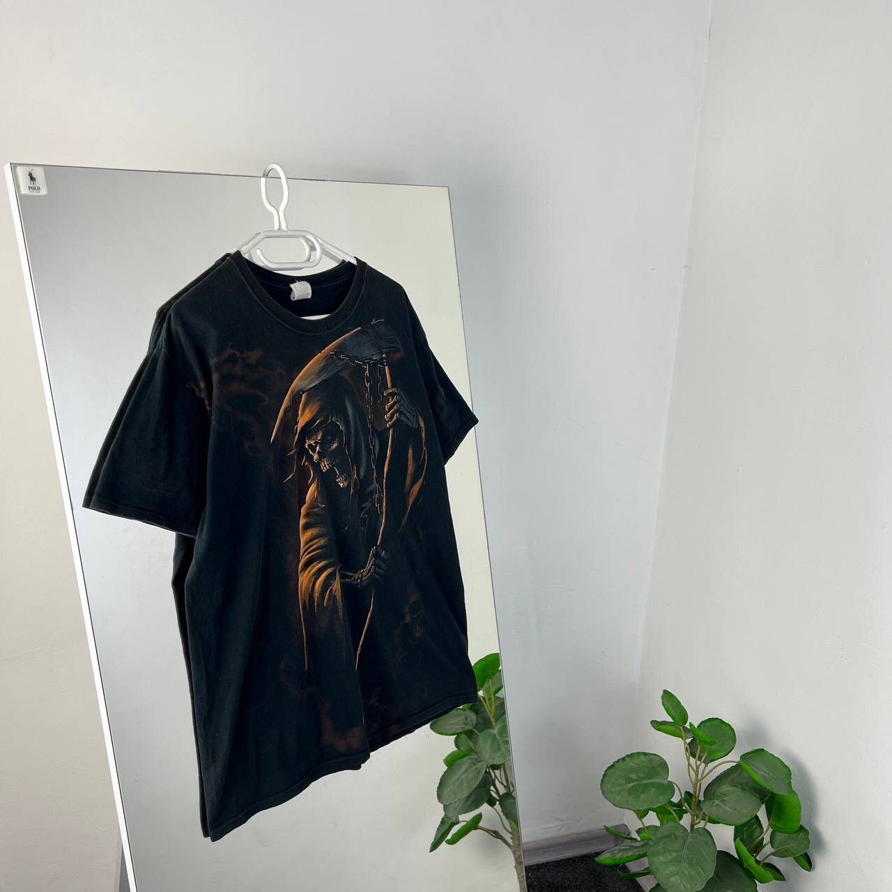 Vintage Vintage Tee 666 Big Print Spiral Death With Scythe Horror Size US L / EU 52-54 / 3 - 1 Thumbnail