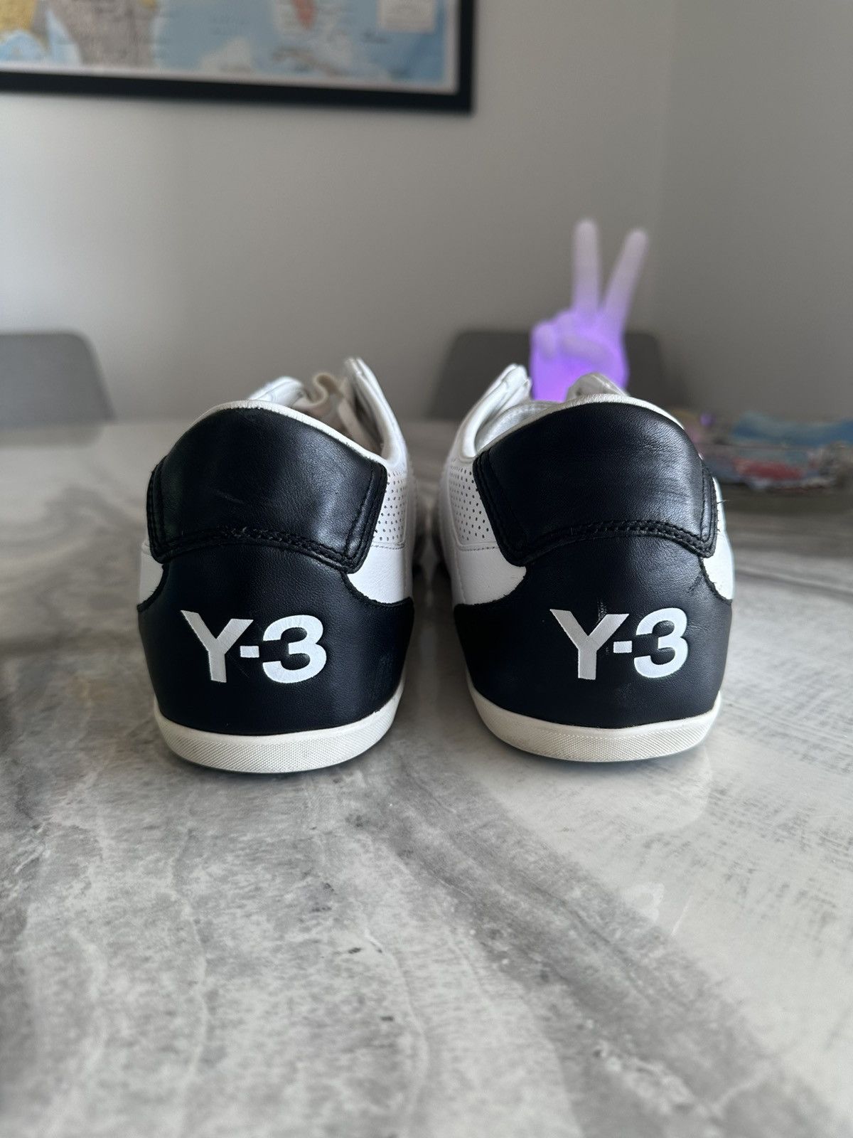 Y-3 Adidas Y-3 by Yohji Yamamoto Honja Low Sneakers White Black Size US 12 / EU 45 - 8 Thumbnail
