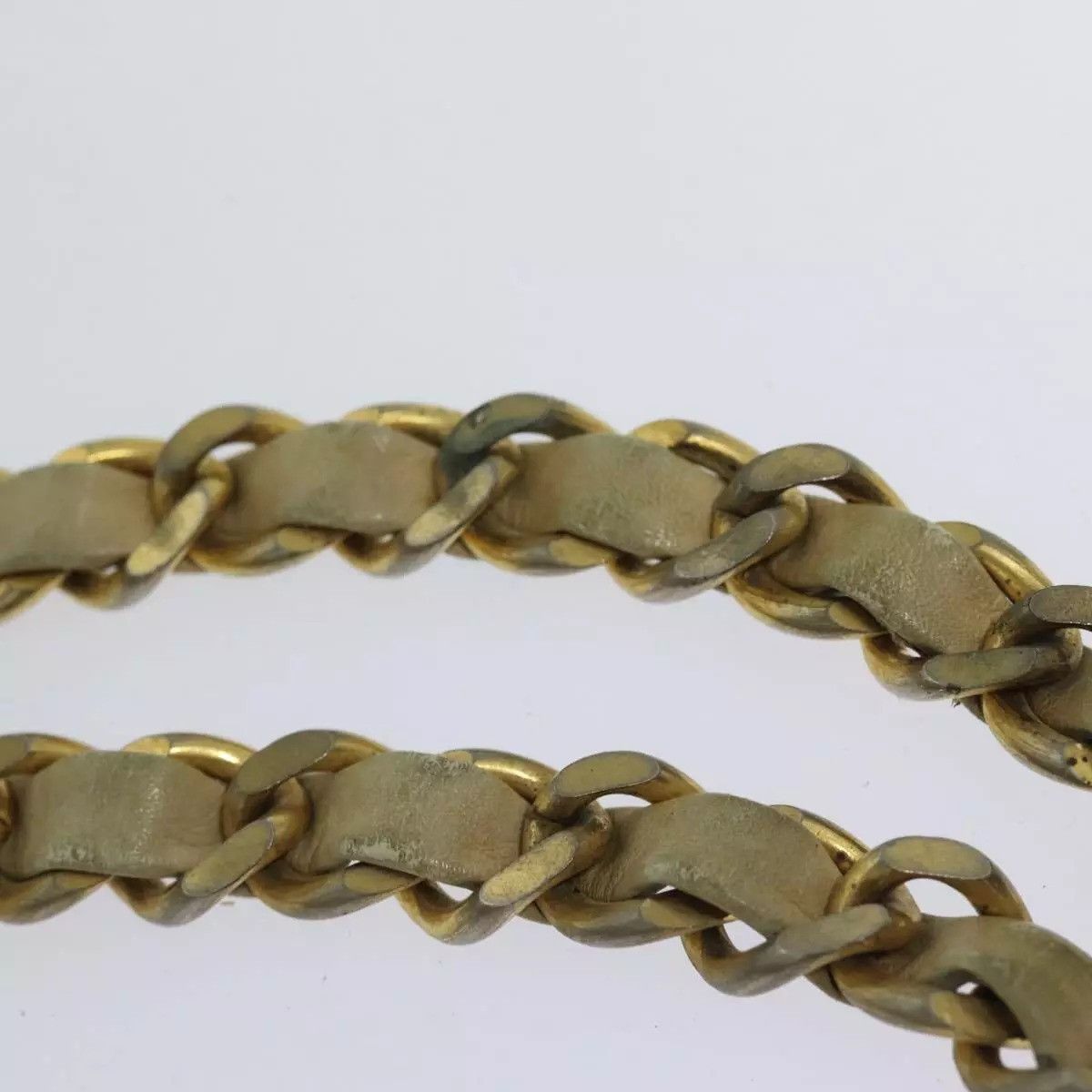 Chanel CHANEL Matelasse Chain Tote Bag Leather Beige Size ONE SIZE - 11 Thumbnail