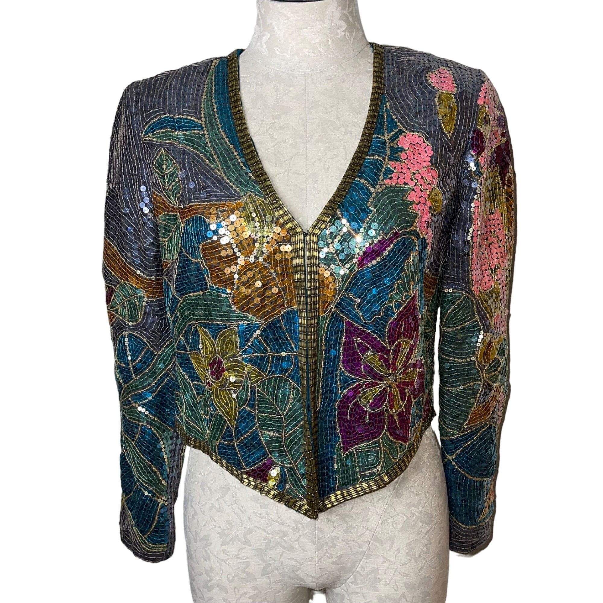 Image of Jack Bryan Vintage Womens Jacket Size S Multicolor