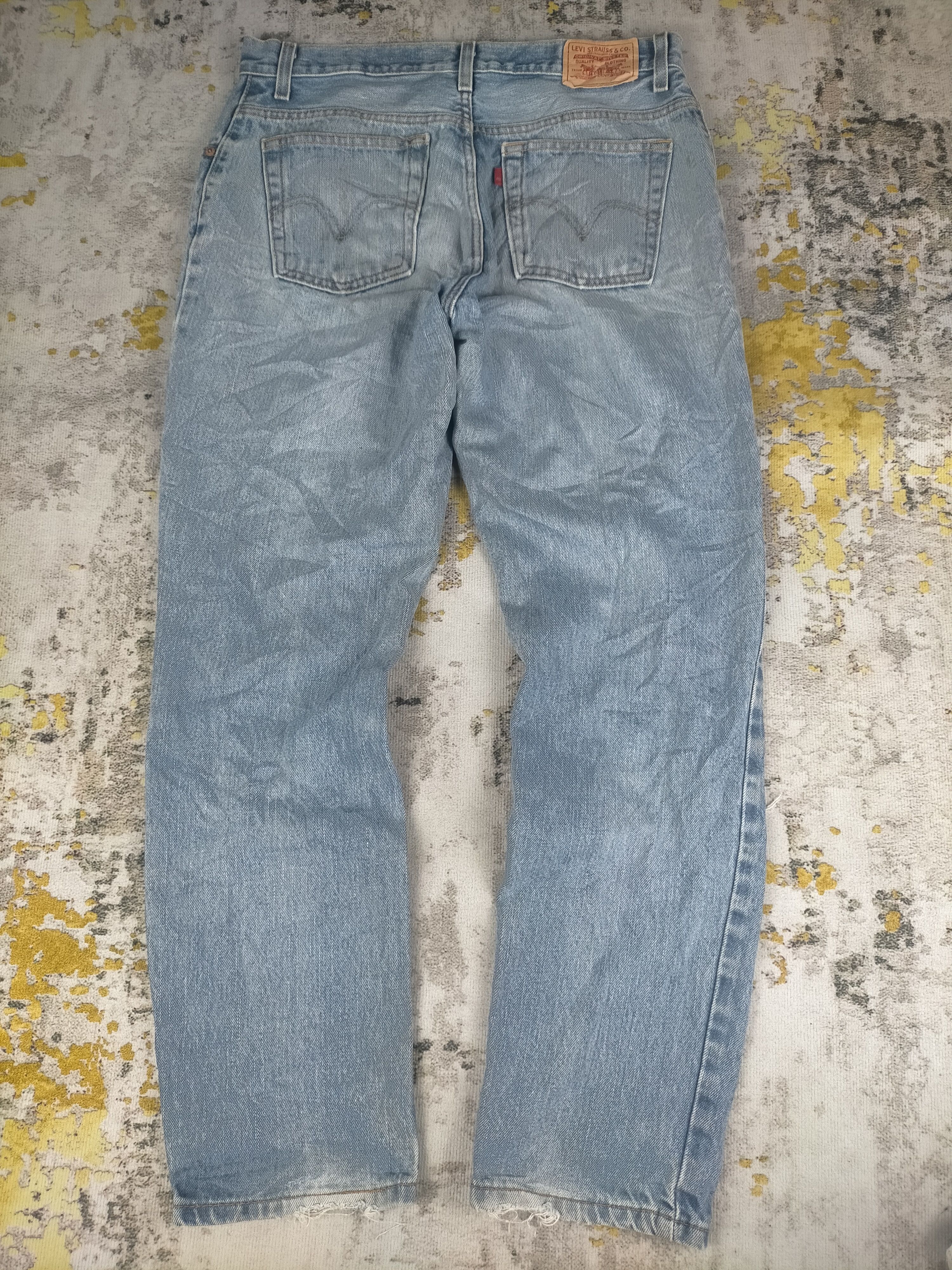Levi's 🔥90s Levis 550 Grunge Distressed Stone Wash Jeans Size US 32 / EU 48 - 3 Thumbnail
