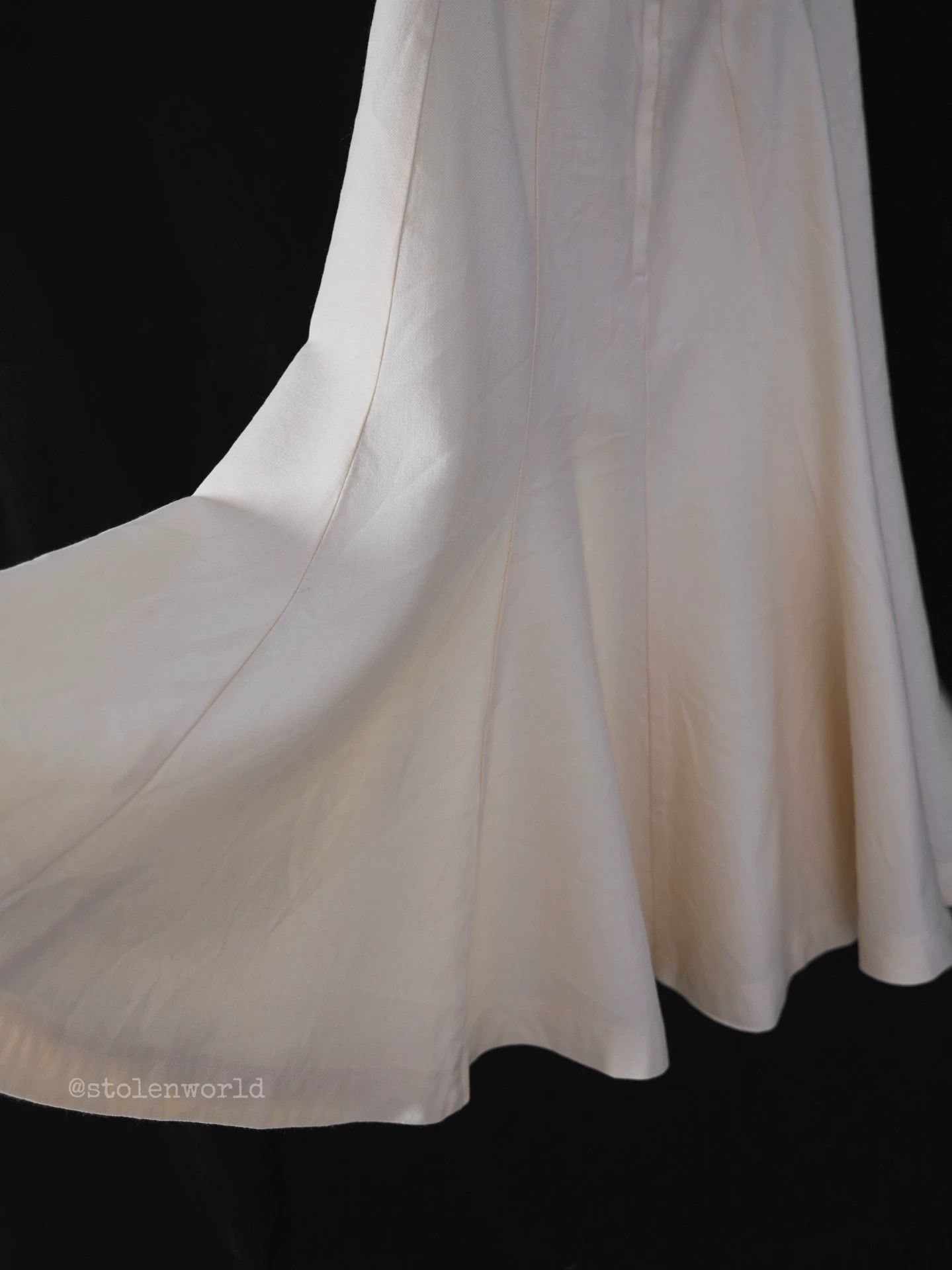 Comme des Garcons Comme des Garçons Cream Small Cut Raw Edge Umbrella Skirt SS Size 25" / US 0 / IT 36 - 6 Thumbnail