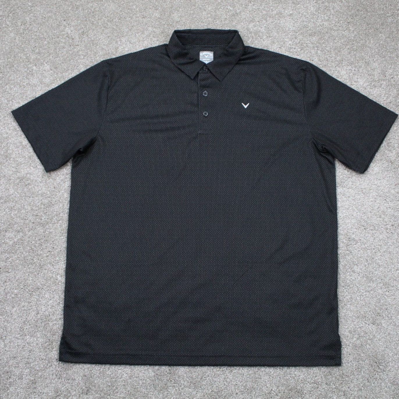 Callaway Callaway Opti-Dri Polo Shirt Mens Large Black Geometric Short Sleeve S/S Golf Pullover Polo Shirt Size US L / EU 52-54 / 3 - 2 Thumbnail