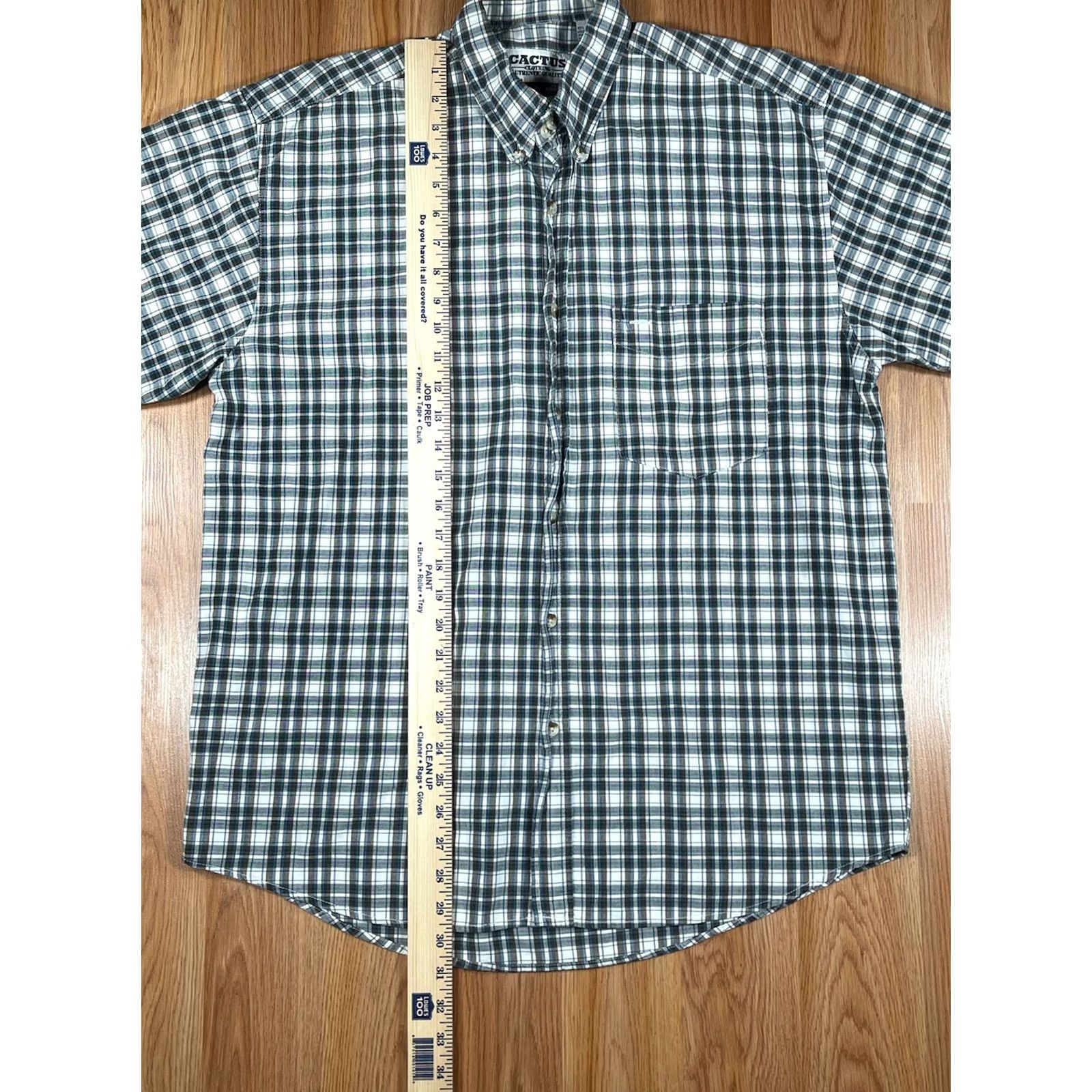 Vintage Cactus Clothing Shirt Men's Casual Button Down Short Sleeve Plaid Check Collared Button-Front L Size US L / EU 52-54 / 3 - 3 Thumbnail