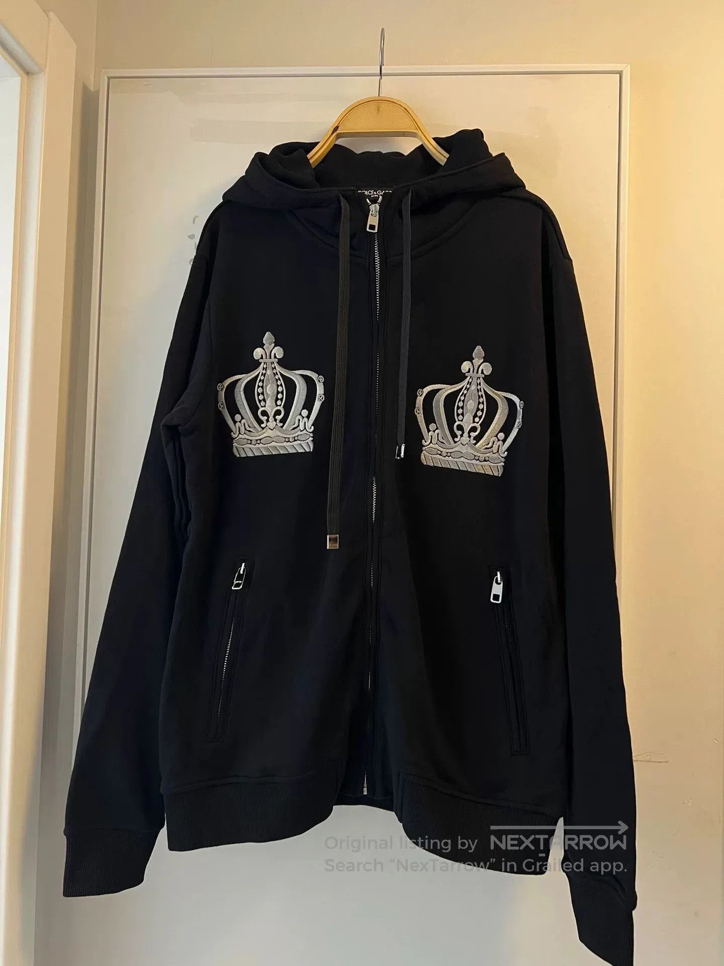 Dolce & Gabbana Dolce&Gabbana Black Crown Hoodie Jacket. Size US L / EU 52-54 / 3 - 3 Thumbnail